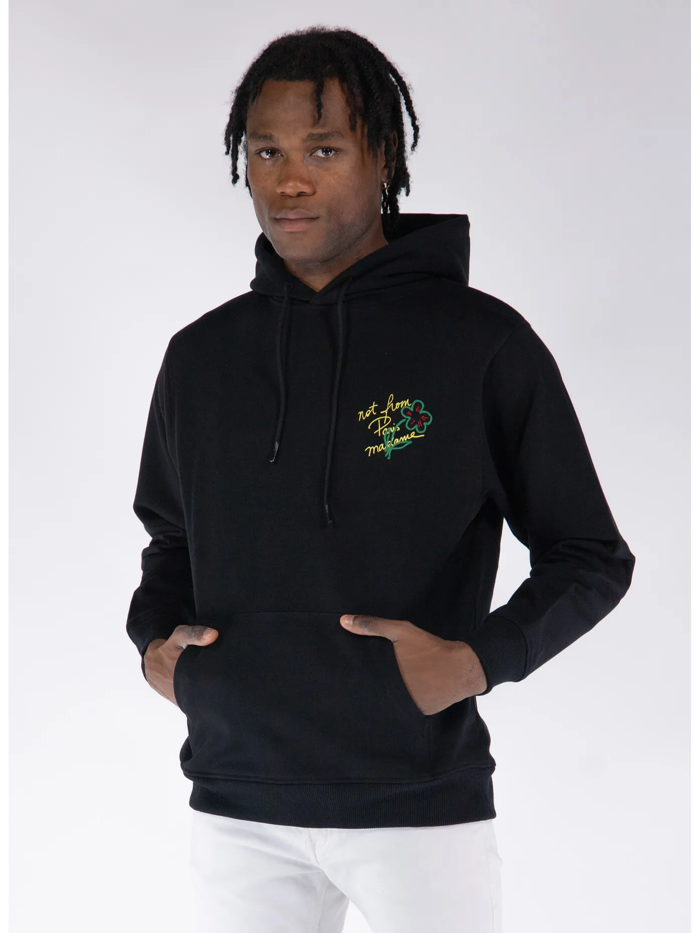     -DROLE DE MONSIEUR    -FELPA HOODIE SLOGAN ESQUISSE-