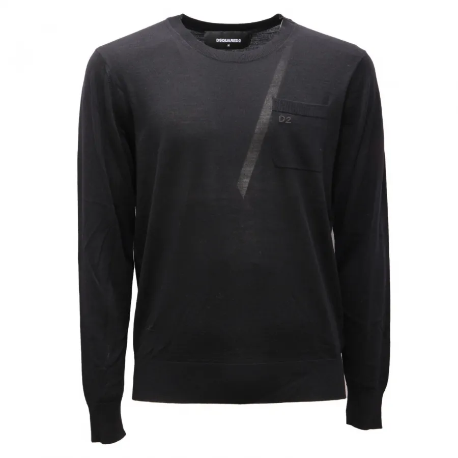 9306AI maglione uomo DSQUARED2 man wool sweater black