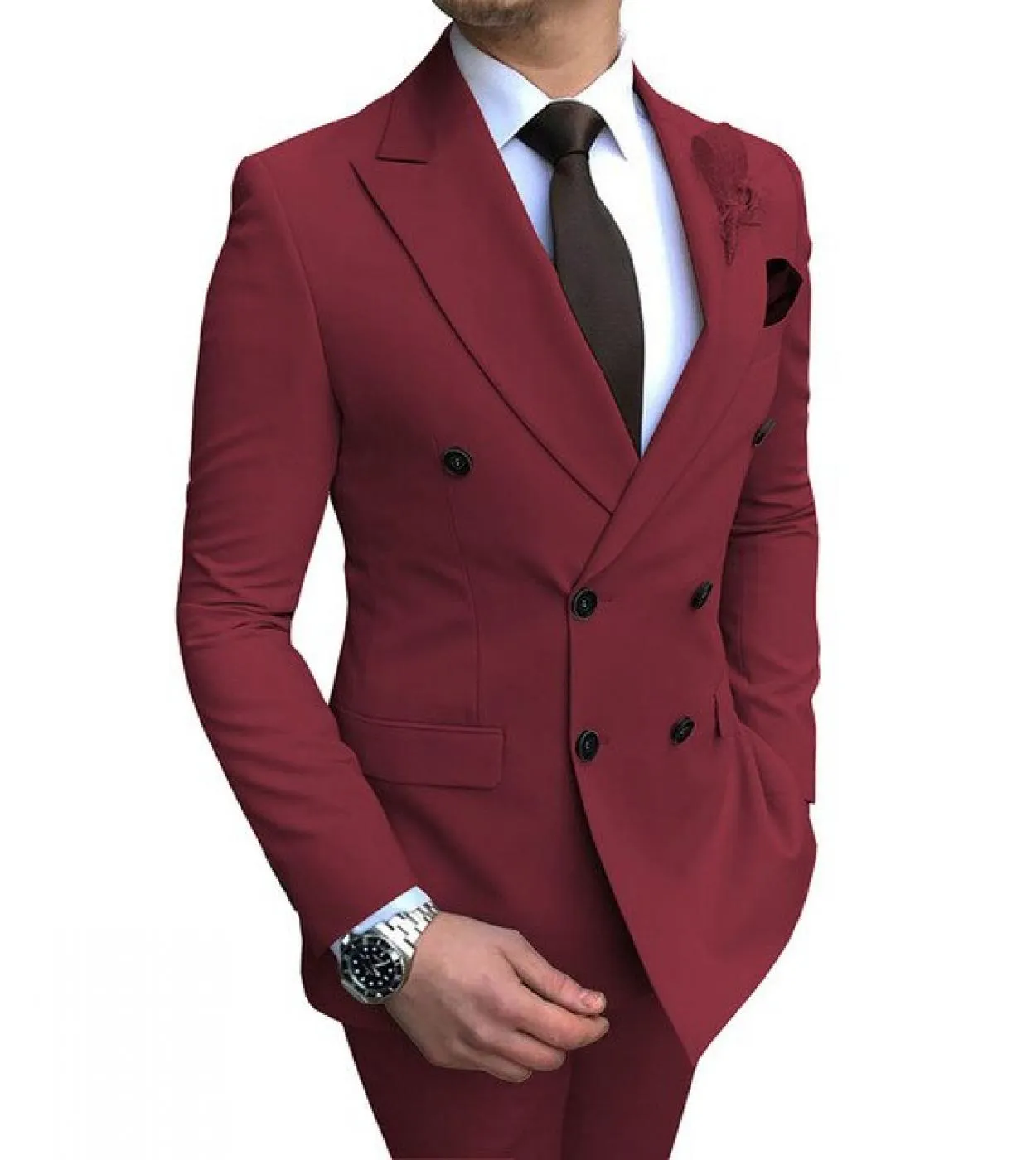 Abito da uomo verde scuro Abiti da cerimonia daffari formali Best Man Blazer Smoking dello sposo Slim Fit blazer e pantaloni