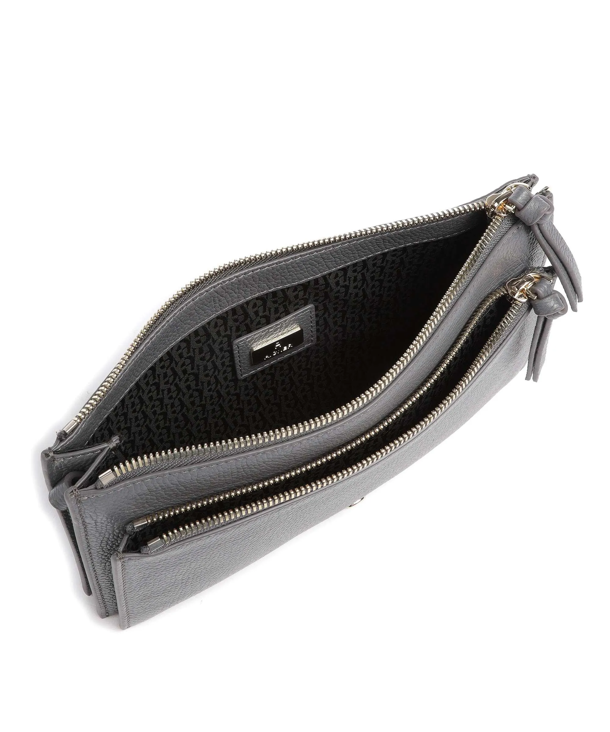  Aigner Isa S Borsa a spalla pelle di vacchetta grana grigio  