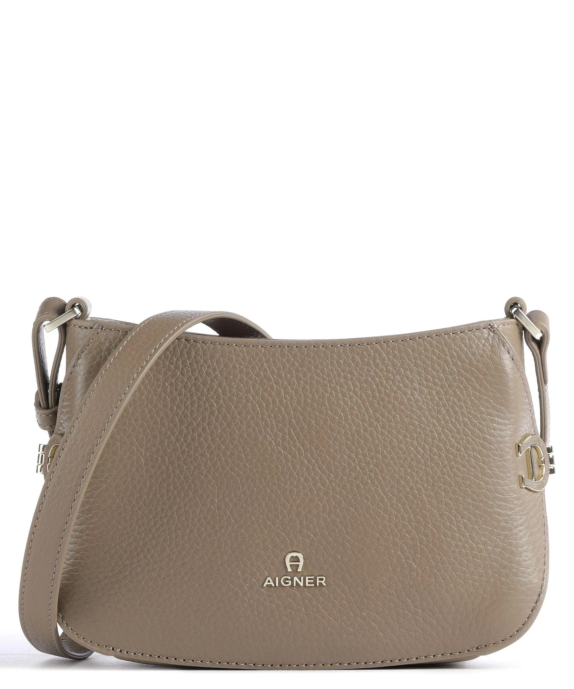  Aigner Milano S Borsa a tracolla pelle di vacchetta grana taupe  