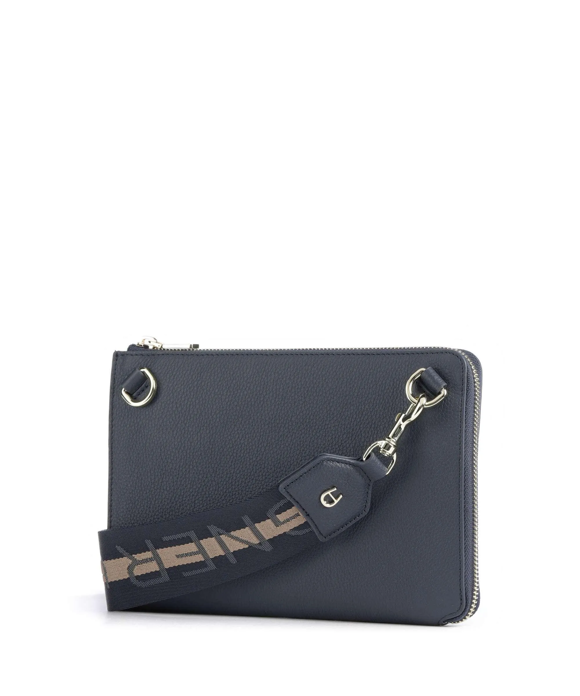  Aigner Zita Borsa a tracolla pelle di vacchetta grana blu scuro  