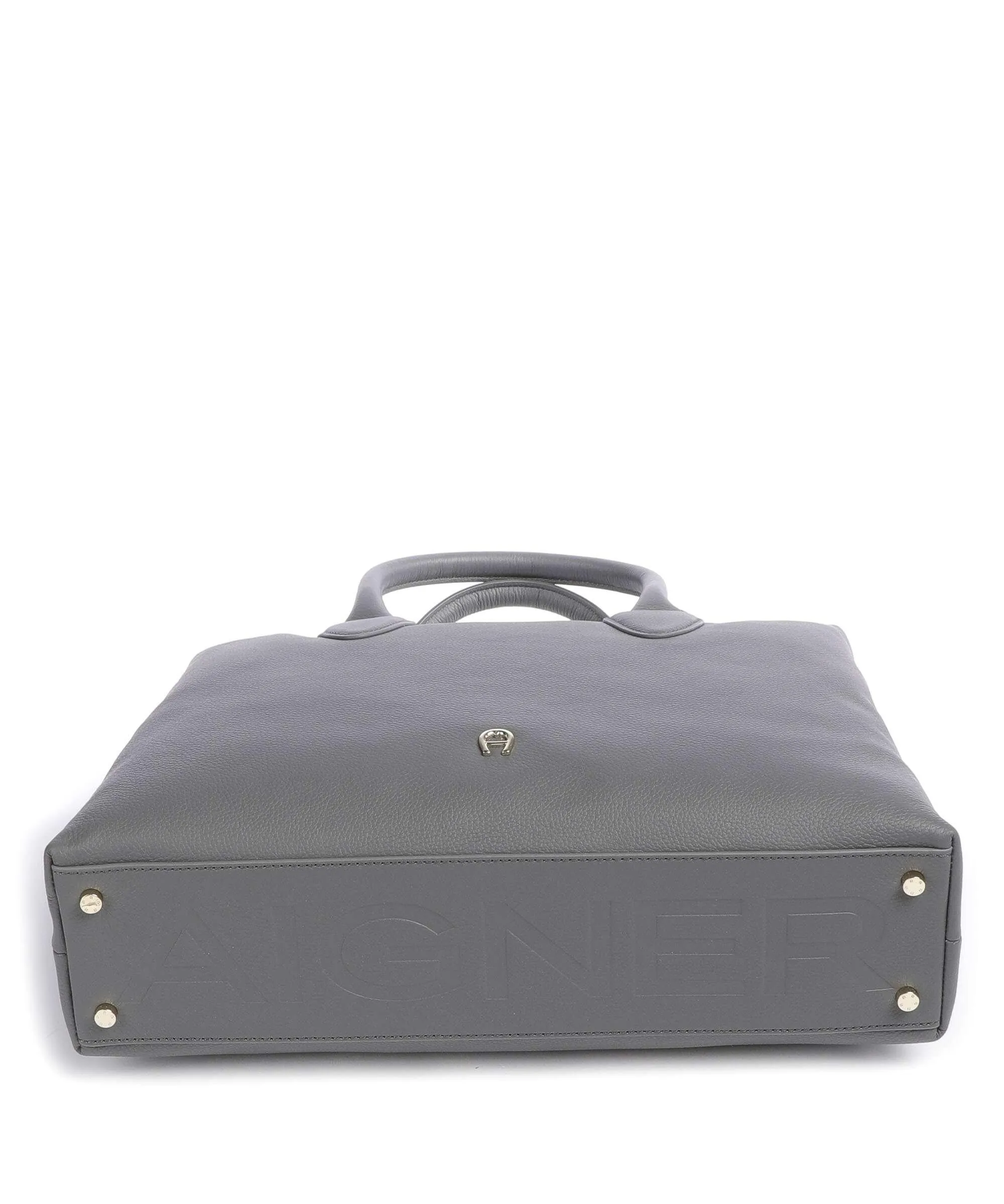  Aigner Zita M Borsa a mano pelle di vacchetta grana grigio  
