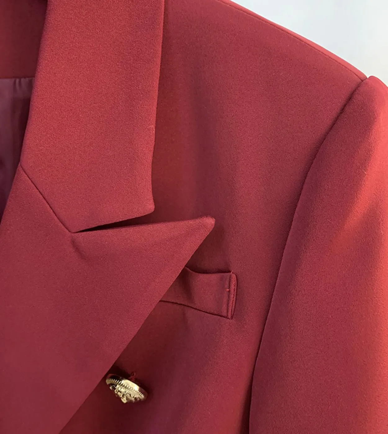 Alta qualità 2022 Blazer di design più recente da donna Classic Lion Buttons Giacca blazer doppiopetto aderente bordeaux