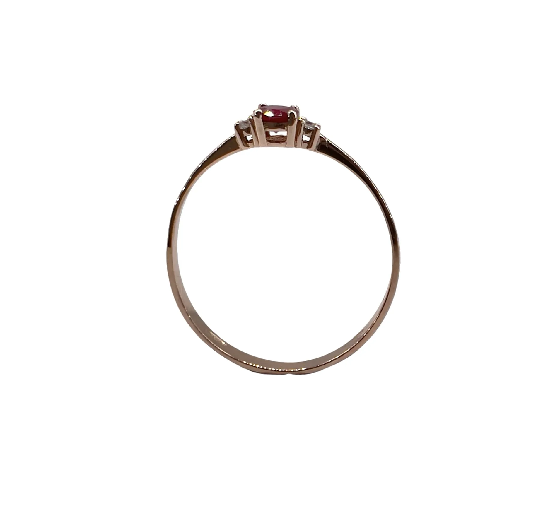 Anello diamanti rubino oro rosa GEMME  Art.AN2986