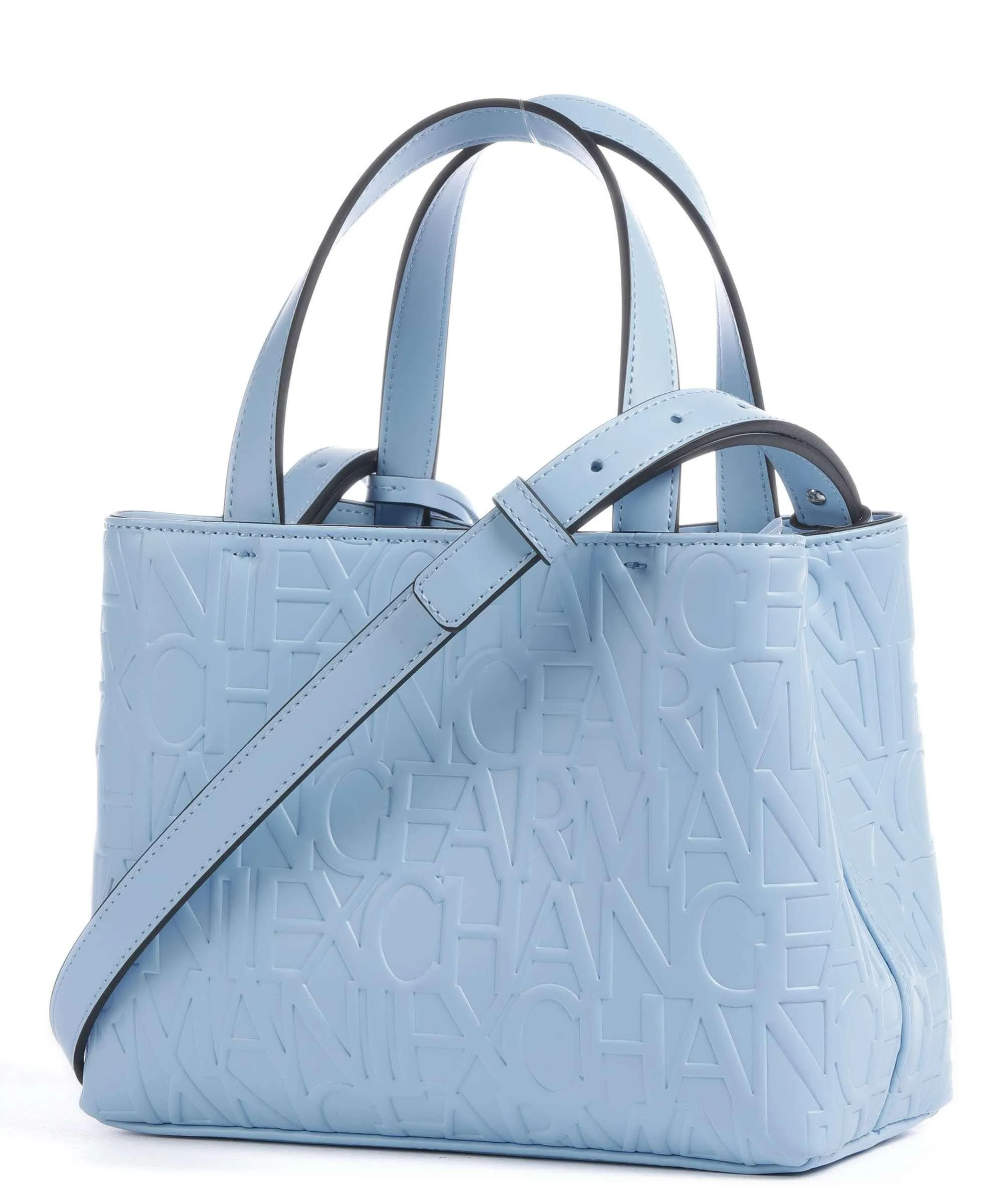  Armani Exchange Liz S Borsa a mano pelle sintetica blu chiaro  