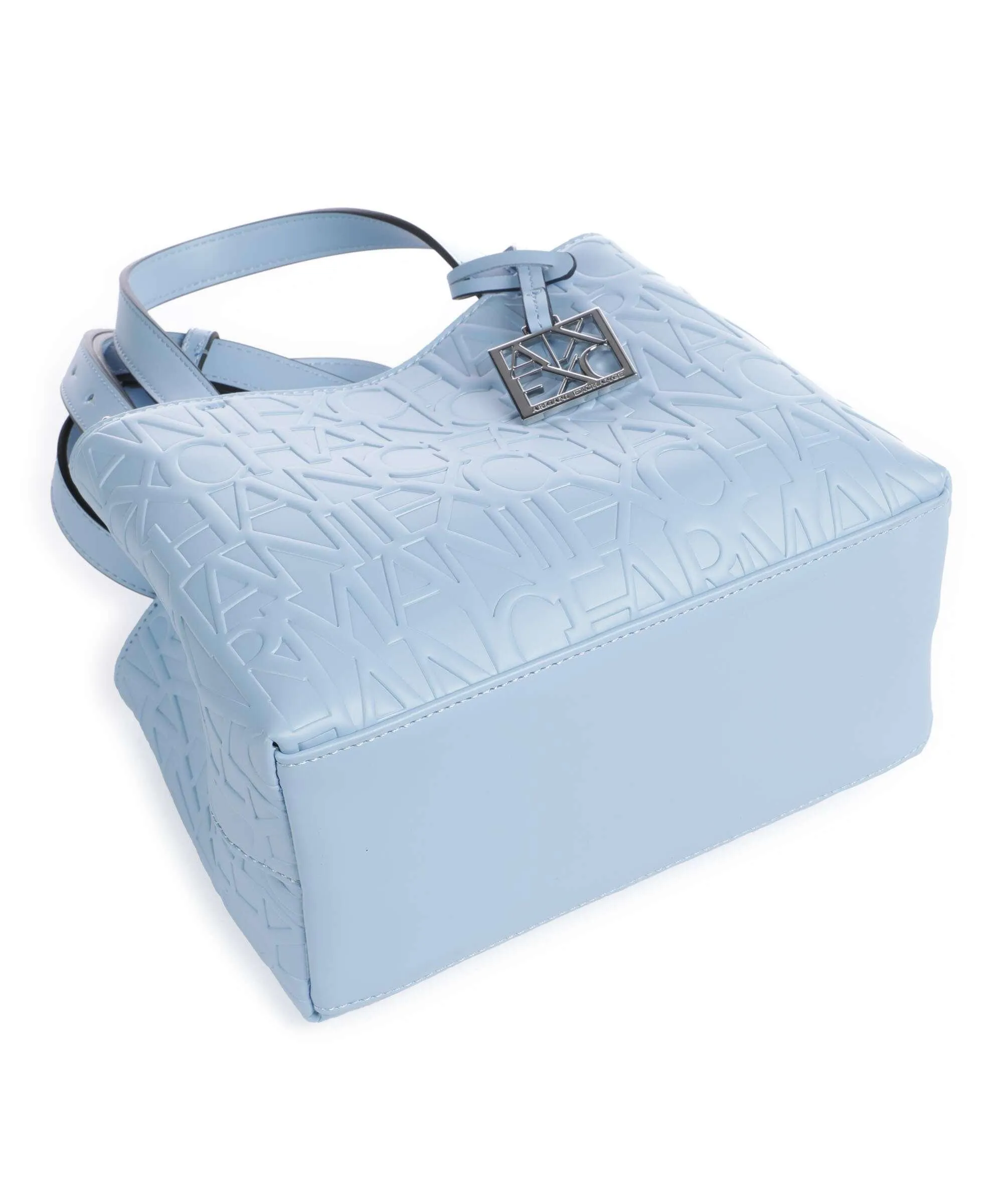  Armani Exchange Liz S Borsa a mano pelle sintetica blu chiaro  