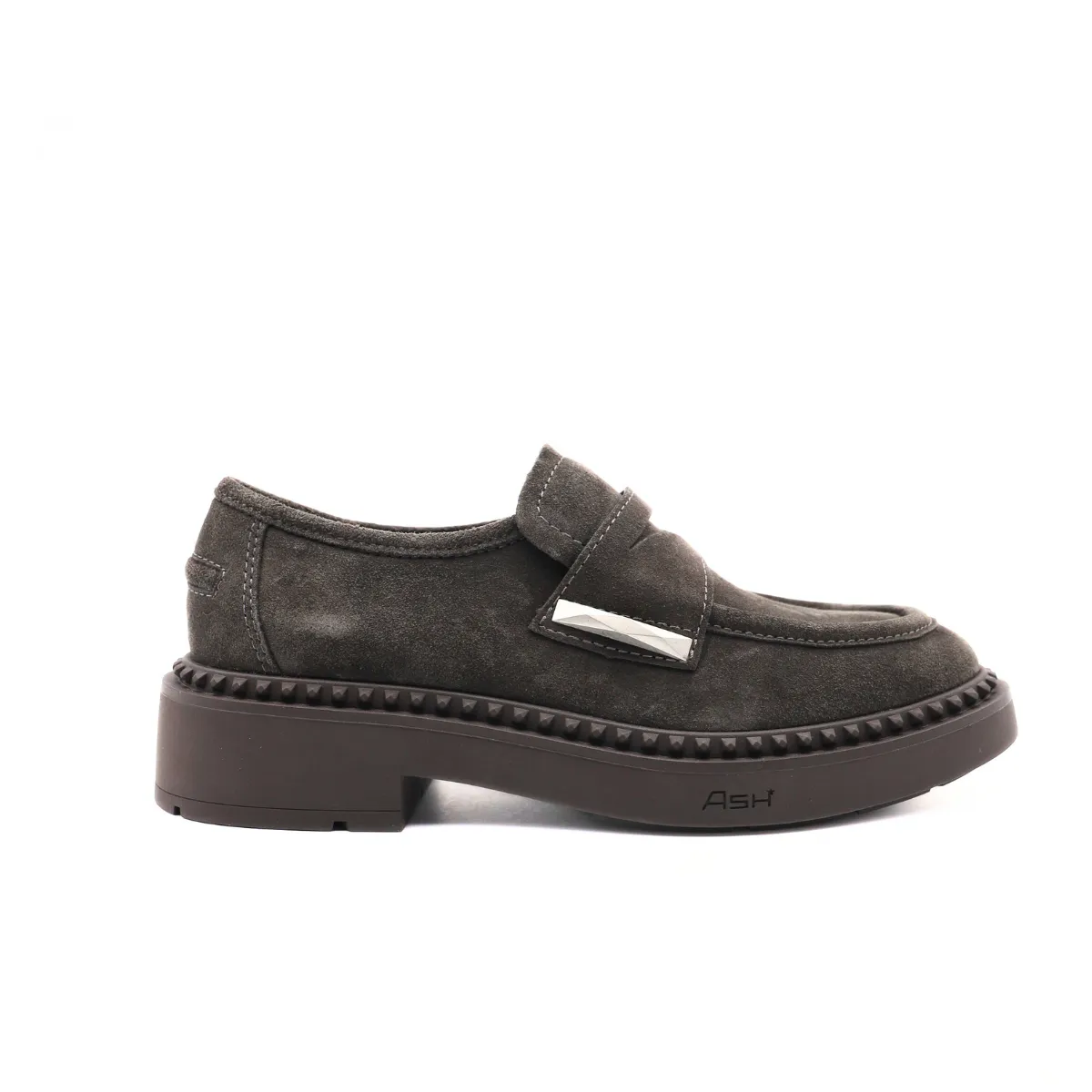 ASH MOCASSINO MEDUSA COM G ACCESSORIO GRIGIO  