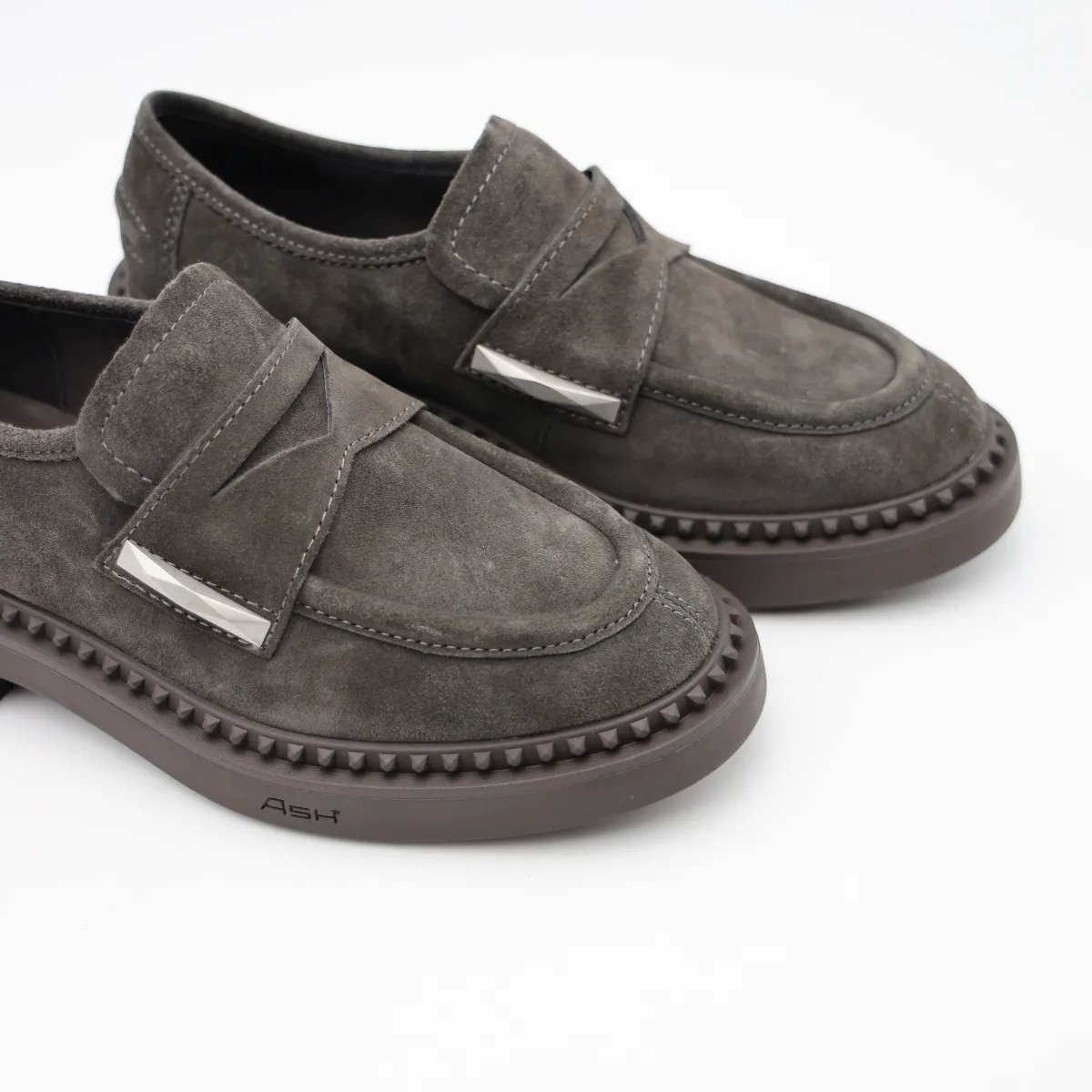 ASH MOCASSINO MEDUSA COM G ACCESSORIO GRIGIO  