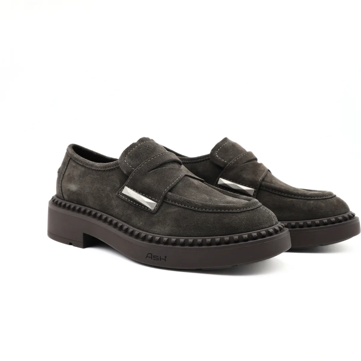 ASH MOCASSINO MEDUSA COM G ACCESSORIO GRIGIO  