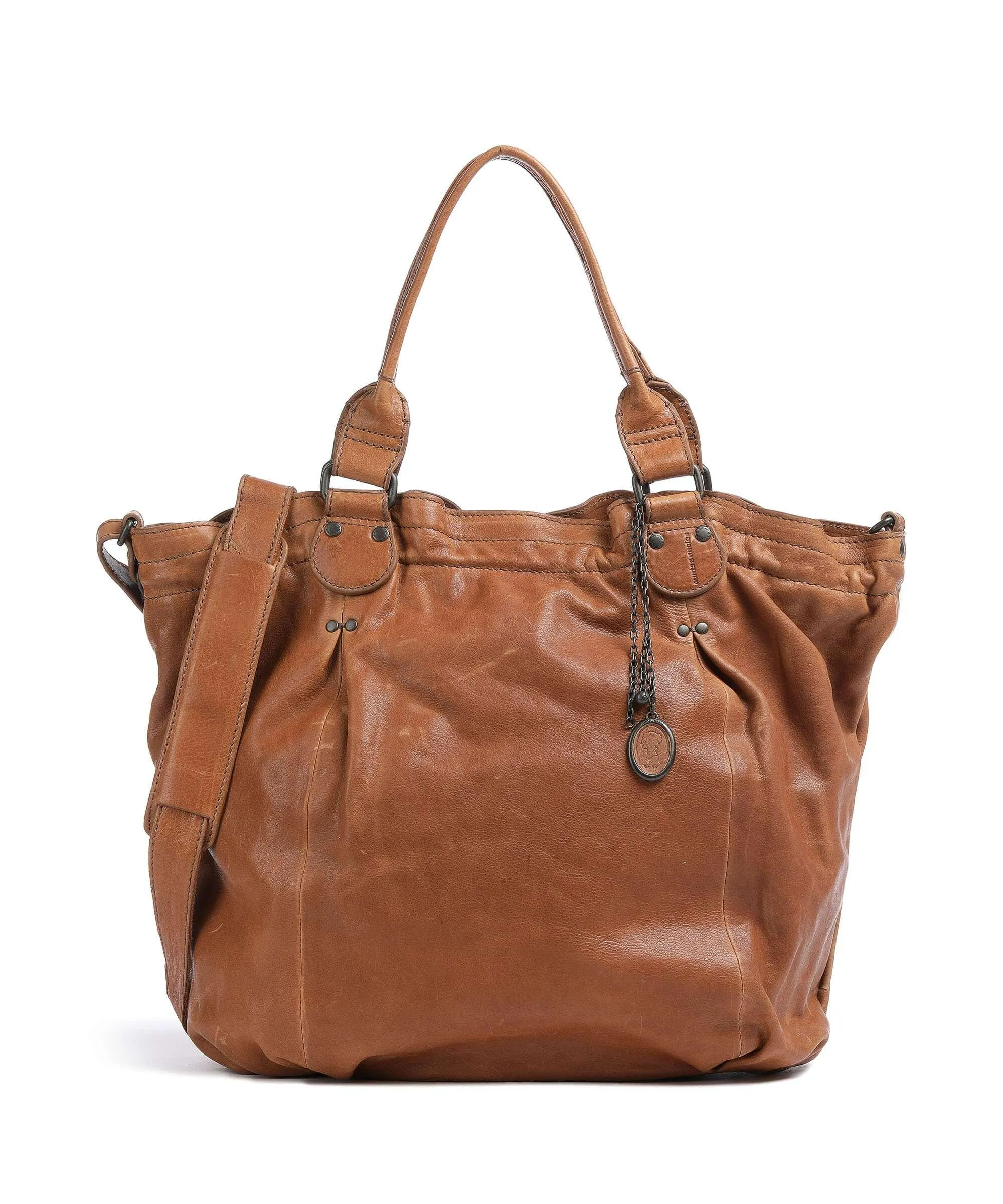  Aunts & Uncles Coffee Klatsch Susan Borsa shopper pelle granulata marrone  
