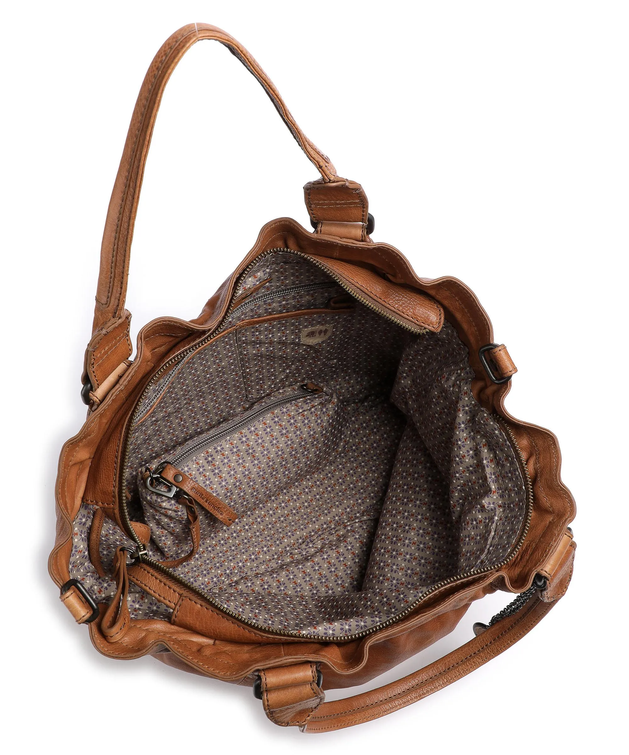  Aunts & Uncles Coffee Klatsch Susan Borsa shopper pelle granulata marrone  
