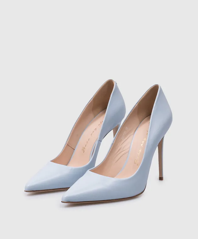 Babe Pay Pls Barche in pelle blu 2011196083