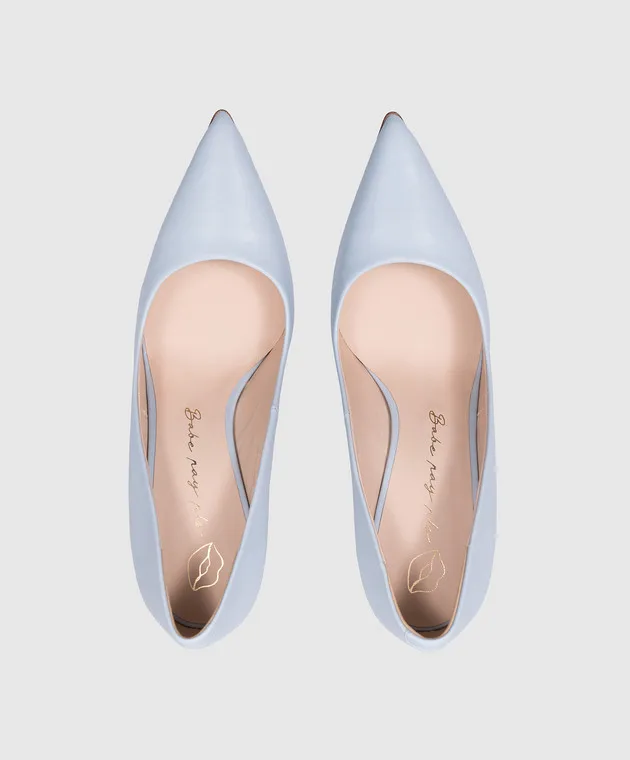 Babe Pay Pls Barche in pelle blu 2011196083
