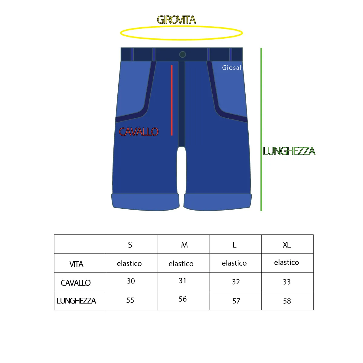 Bermuda Pantaloncino Uomo Shorts Tuta Bianco Fasce Laterali GIOSAL-PC1552A