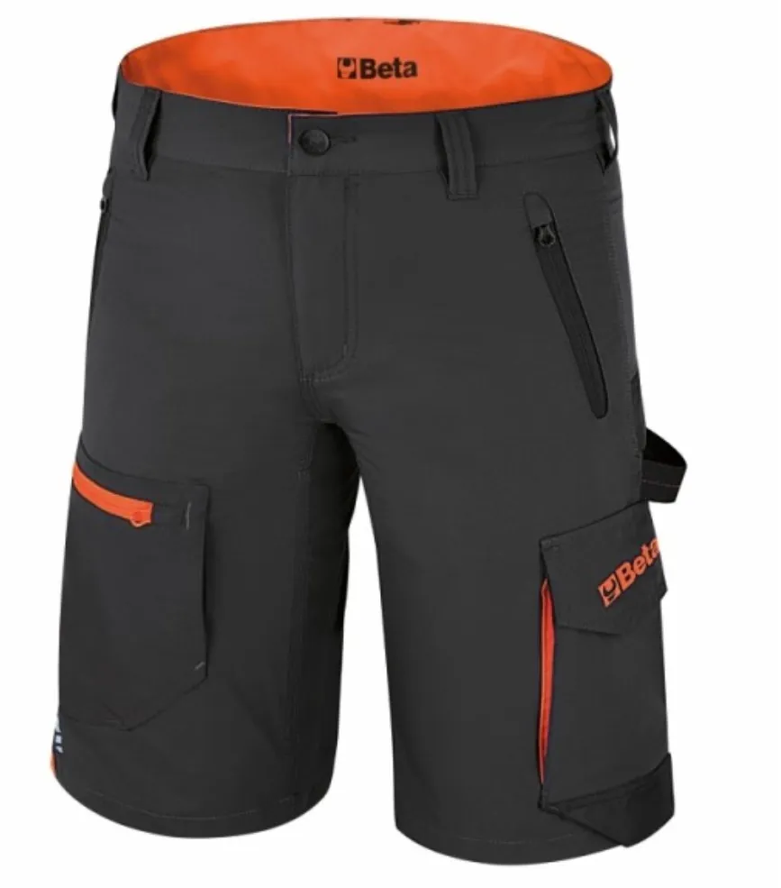 BETA 7661G ​​Bermuda leggeri da lavoro, multitasche elasticizzati Slim fit