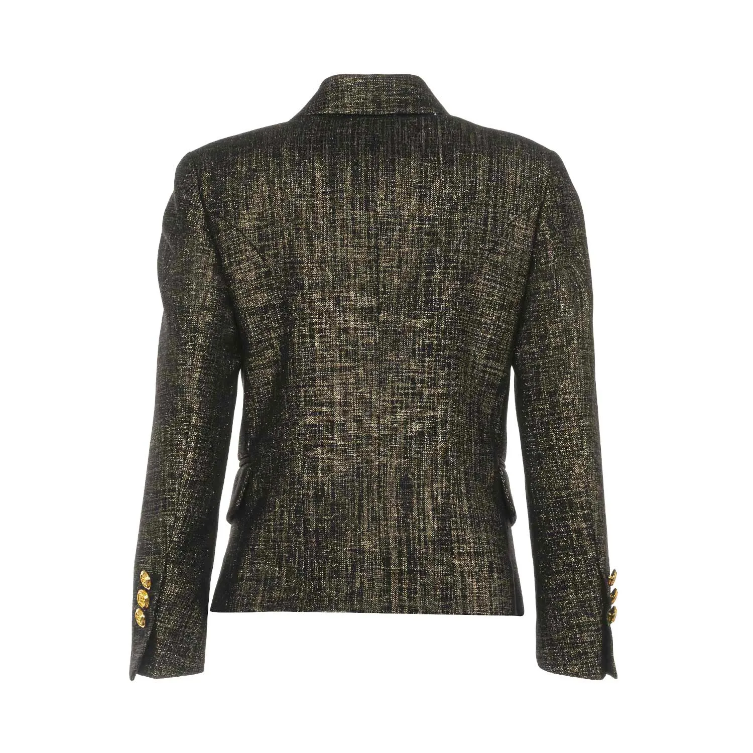 Blazer Doppiopetto Nero E Oro Lurex Teen Girl