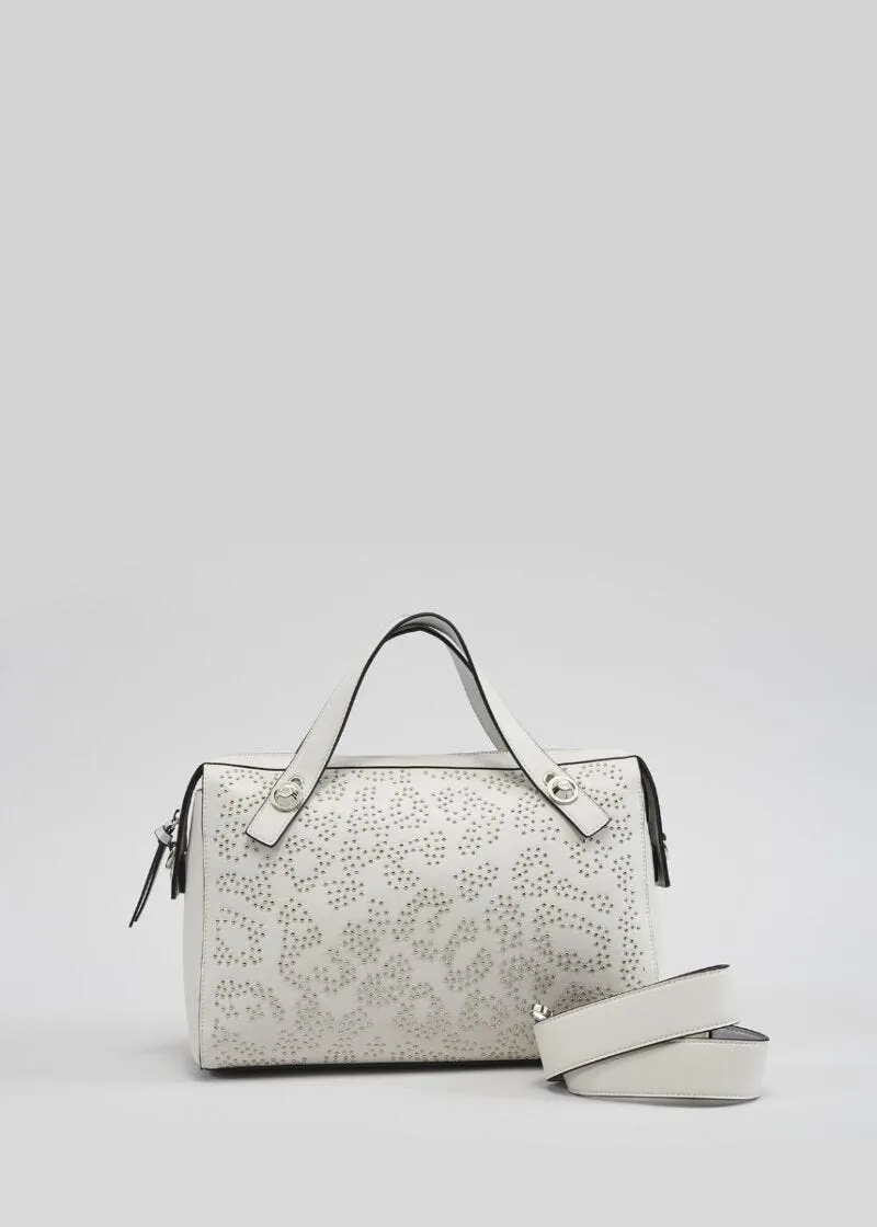 Borsa a mano con micro borchie
