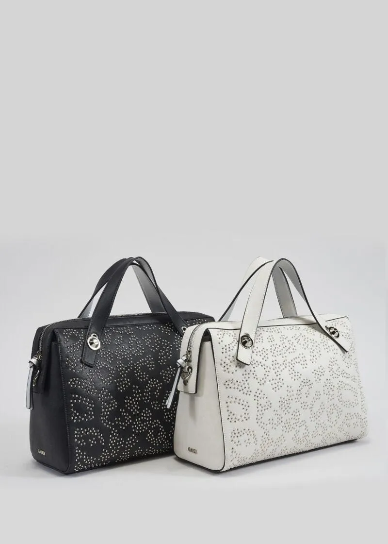 Borsa a mano con micro borchie