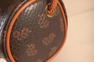 Borsa piccola con stampa, marrone