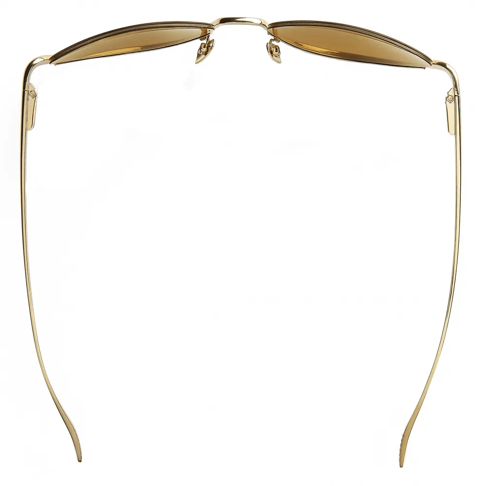 Bottega Veneta - Occhiali da Sole con Mezza Montatura in Metallo - Oro - Occhiali da Sole - Bottega Veneta Eyewear