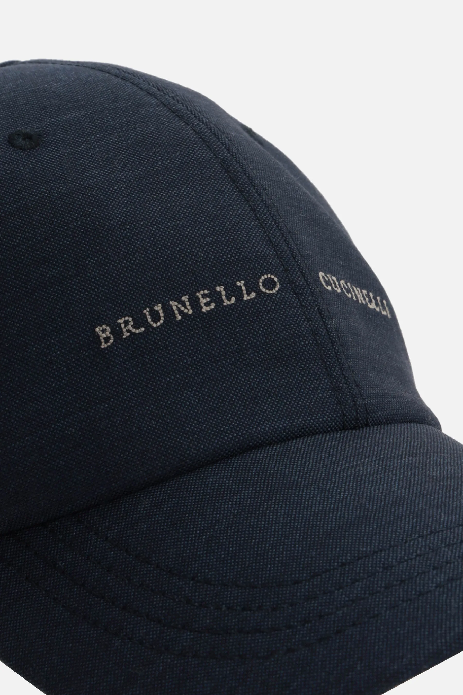 BRUNELLO CUCINELLI cappello baseball in lana ricamo logo