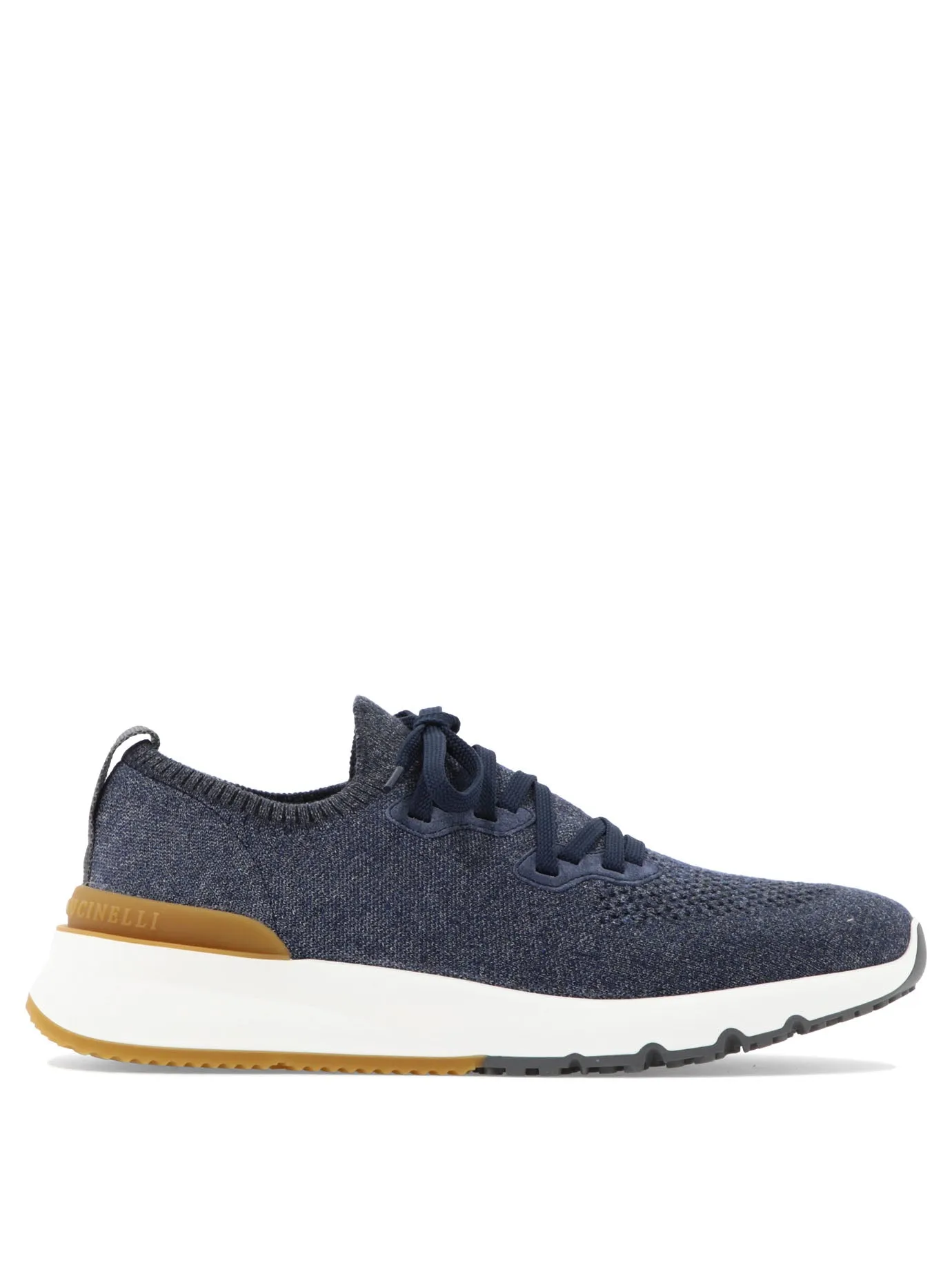 Brunello Cucinelli Cotton Chiné Knit Sneaker
