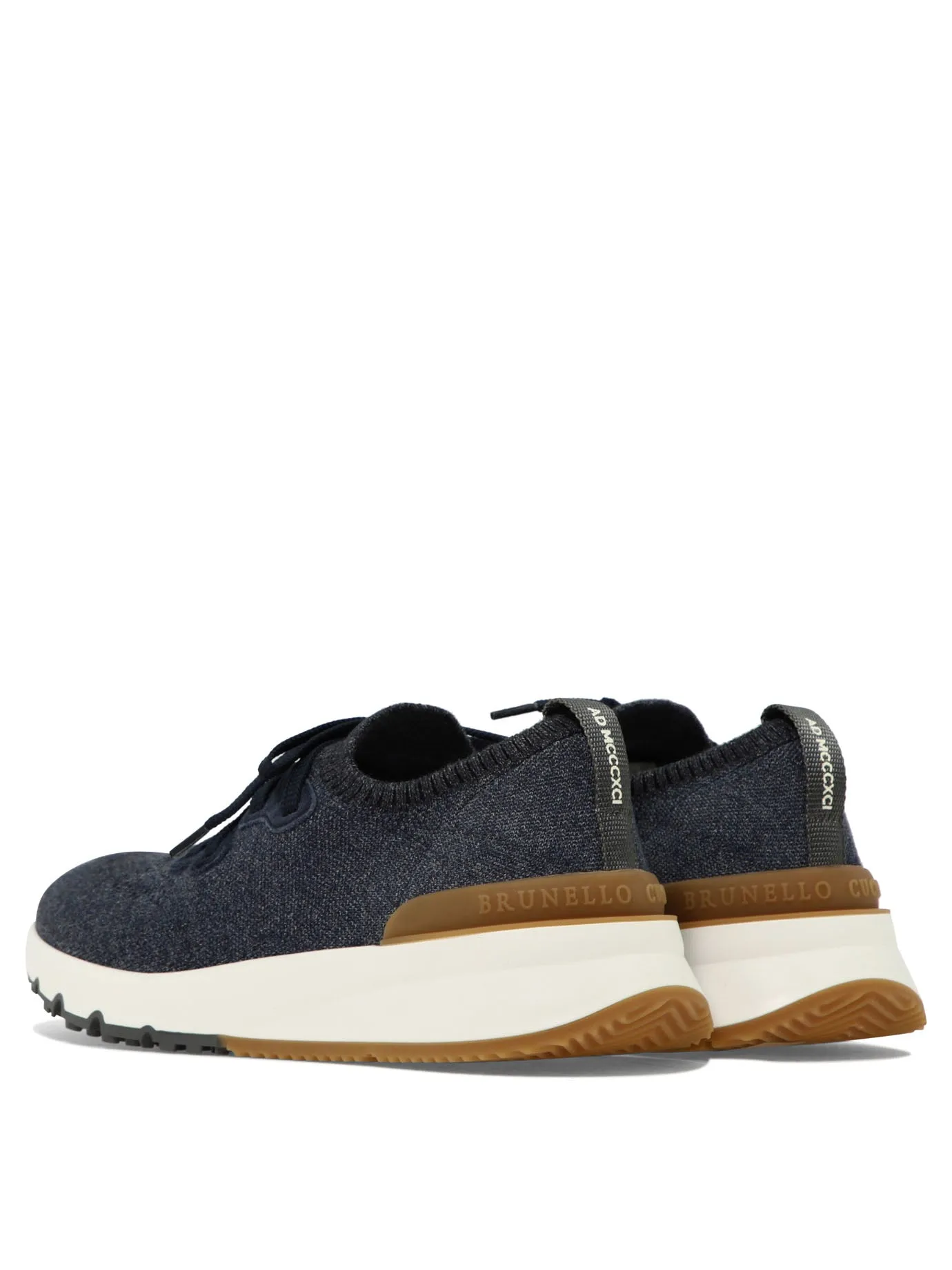 Brunello Cucinelli Cotton Chiné Knit Sneaker