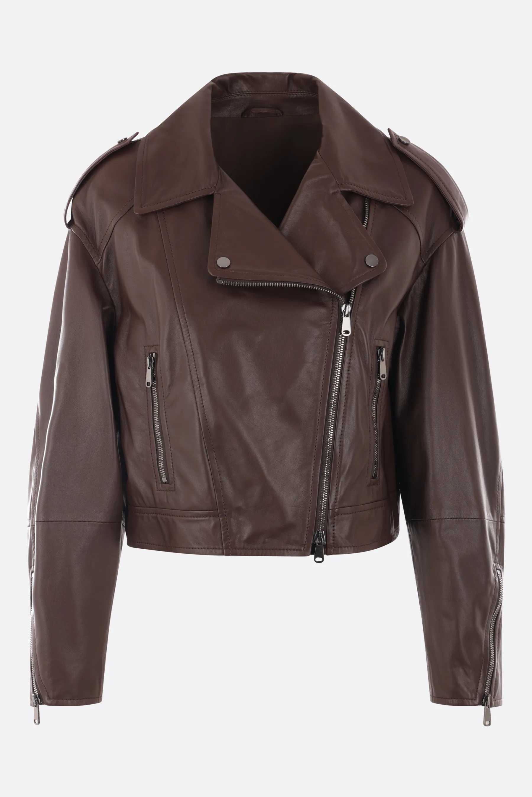 BRUNELLO CUCINELLI giacca biker in pelle