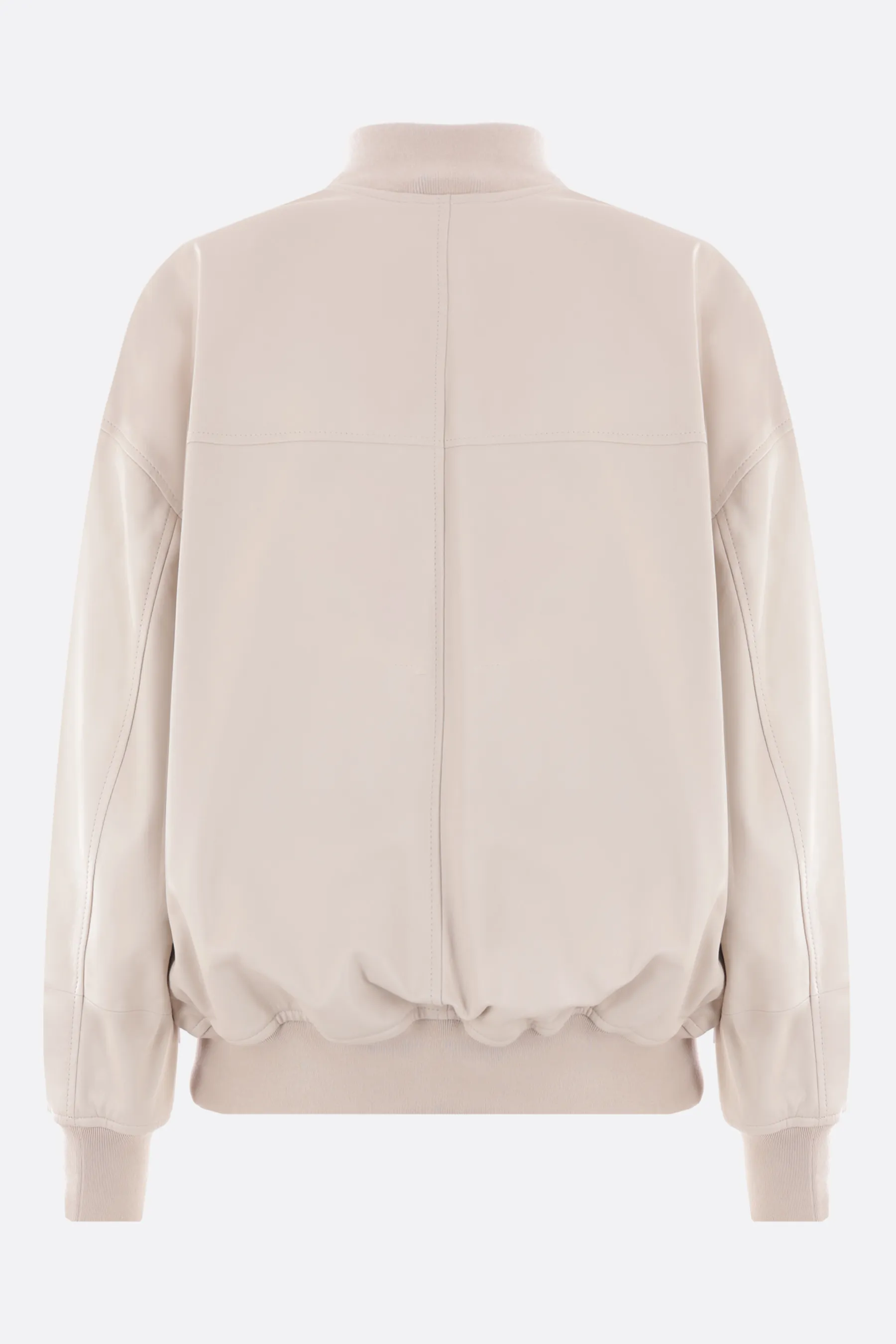 BRUNELLO CUCINELLI giubbotto bomber in pelle con monile