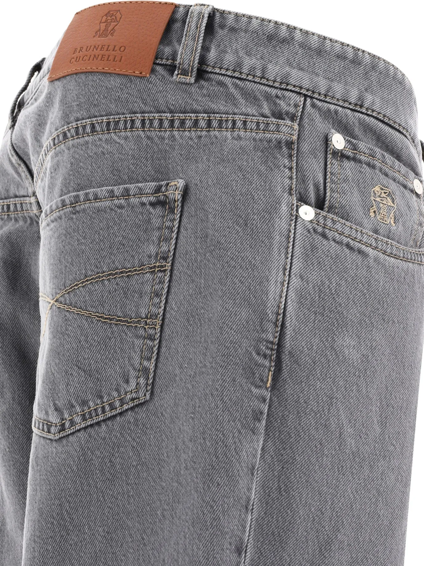 Brunello Cucinelli jeans in scala di grigio
