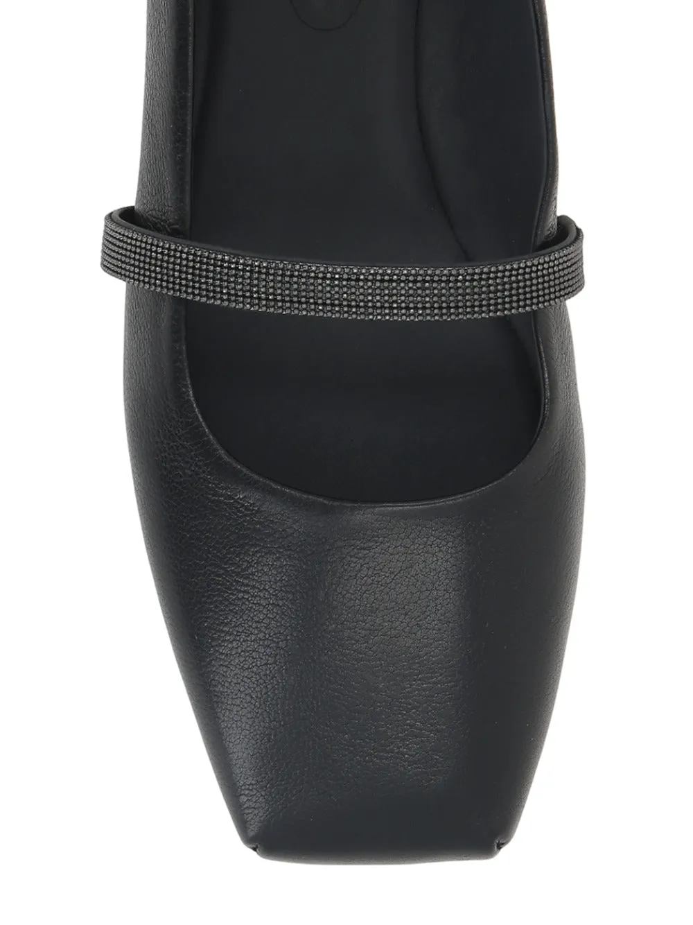 Brunello Cucinelli Nappa Ballerina con cinturino lucido