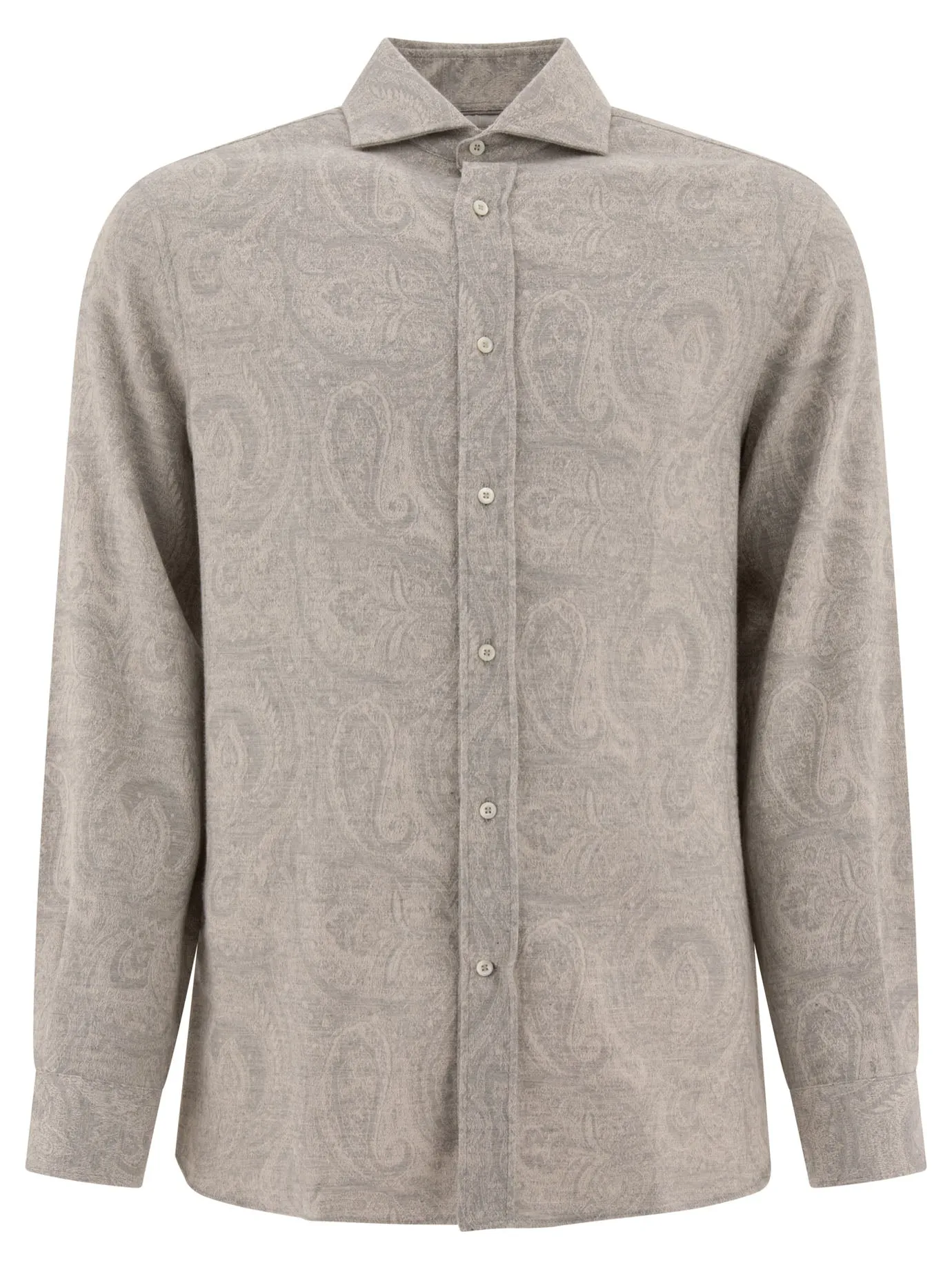 Brunello Cucinelli Paisley Jacquard Flanch Shirt