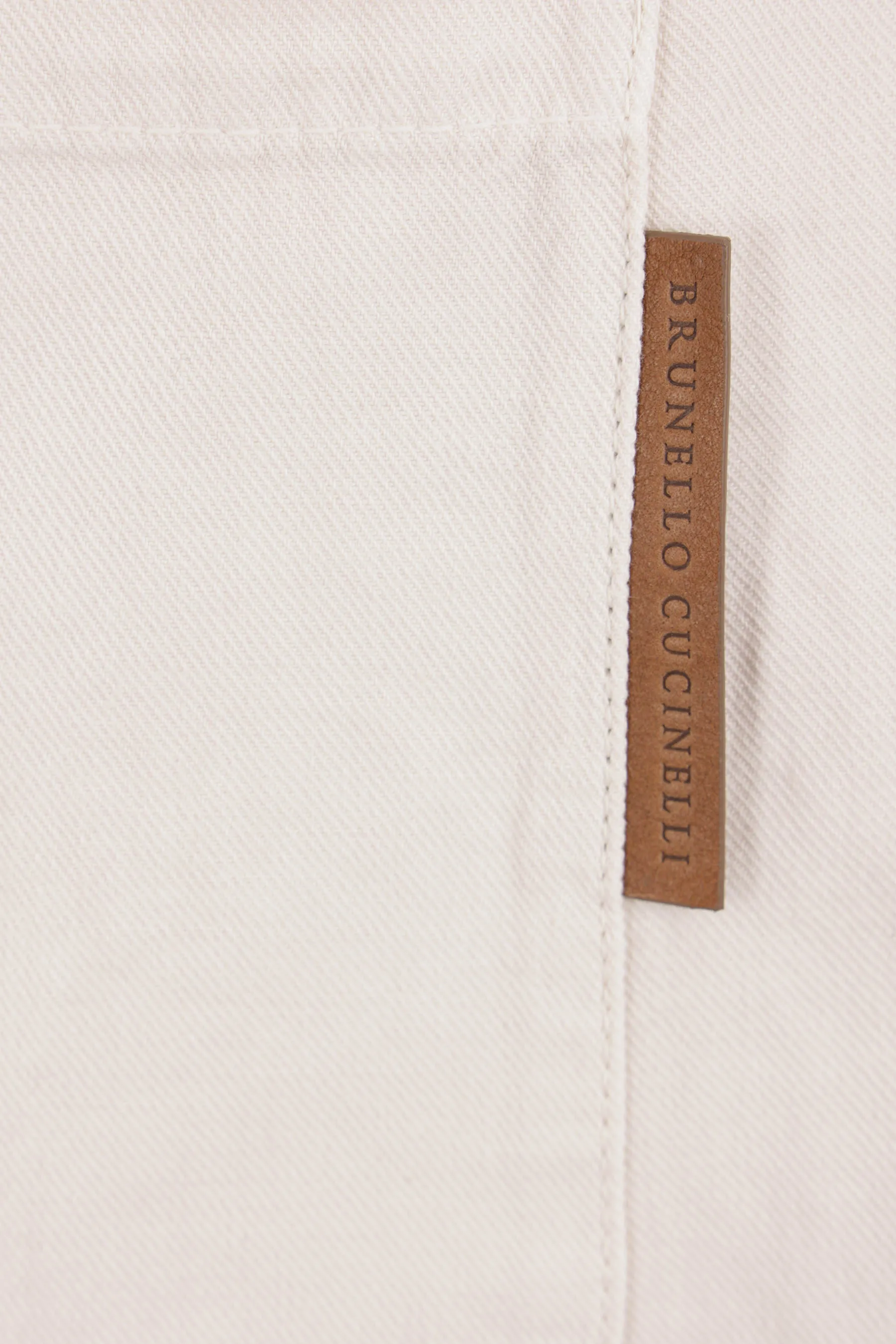 BRUNELLO CUCINELLI pantalone a gamba ampia in cotone e lino