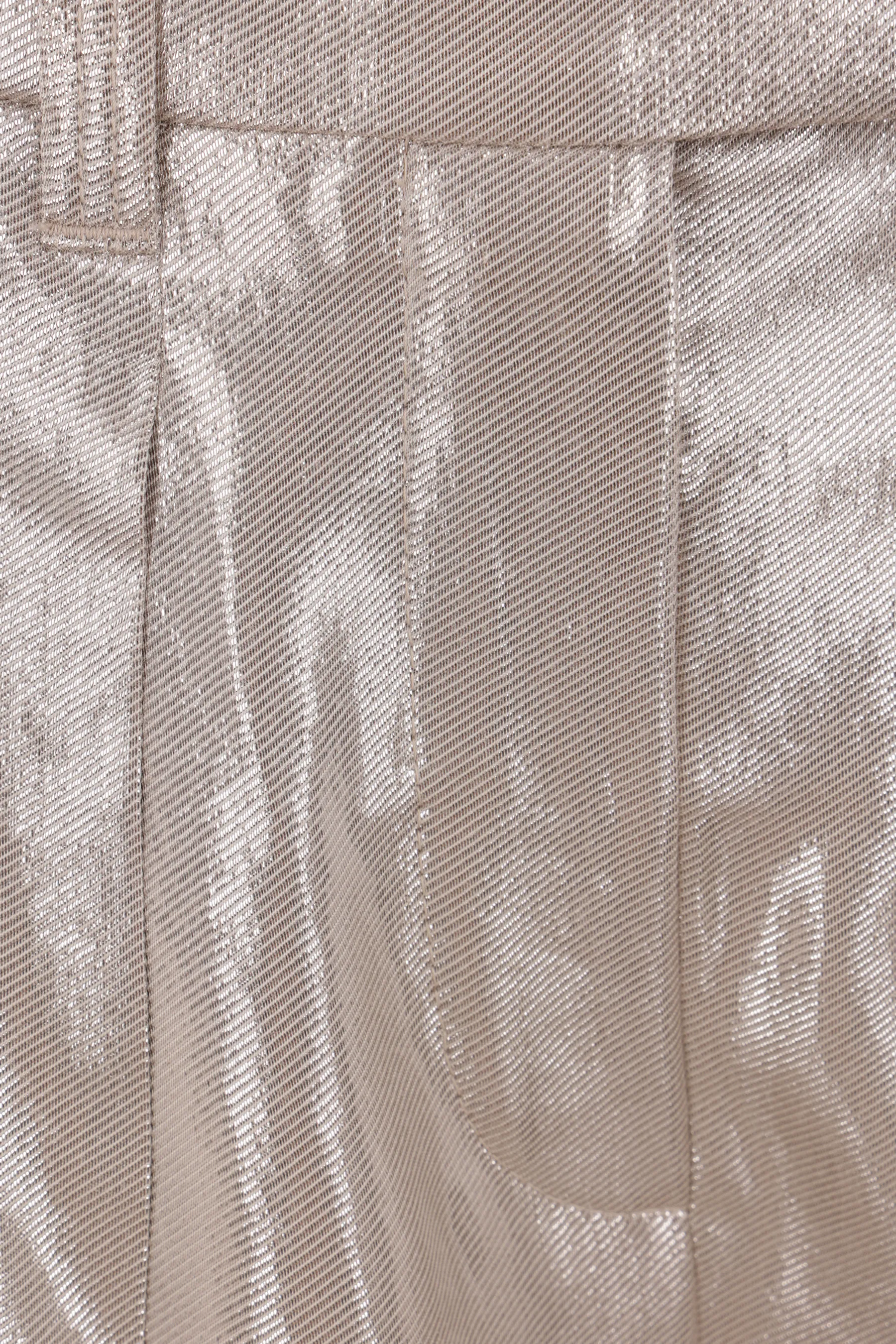 BRUNELLO CUCINELLI pantalone a gamba larga in gabardine fluida metallizzata