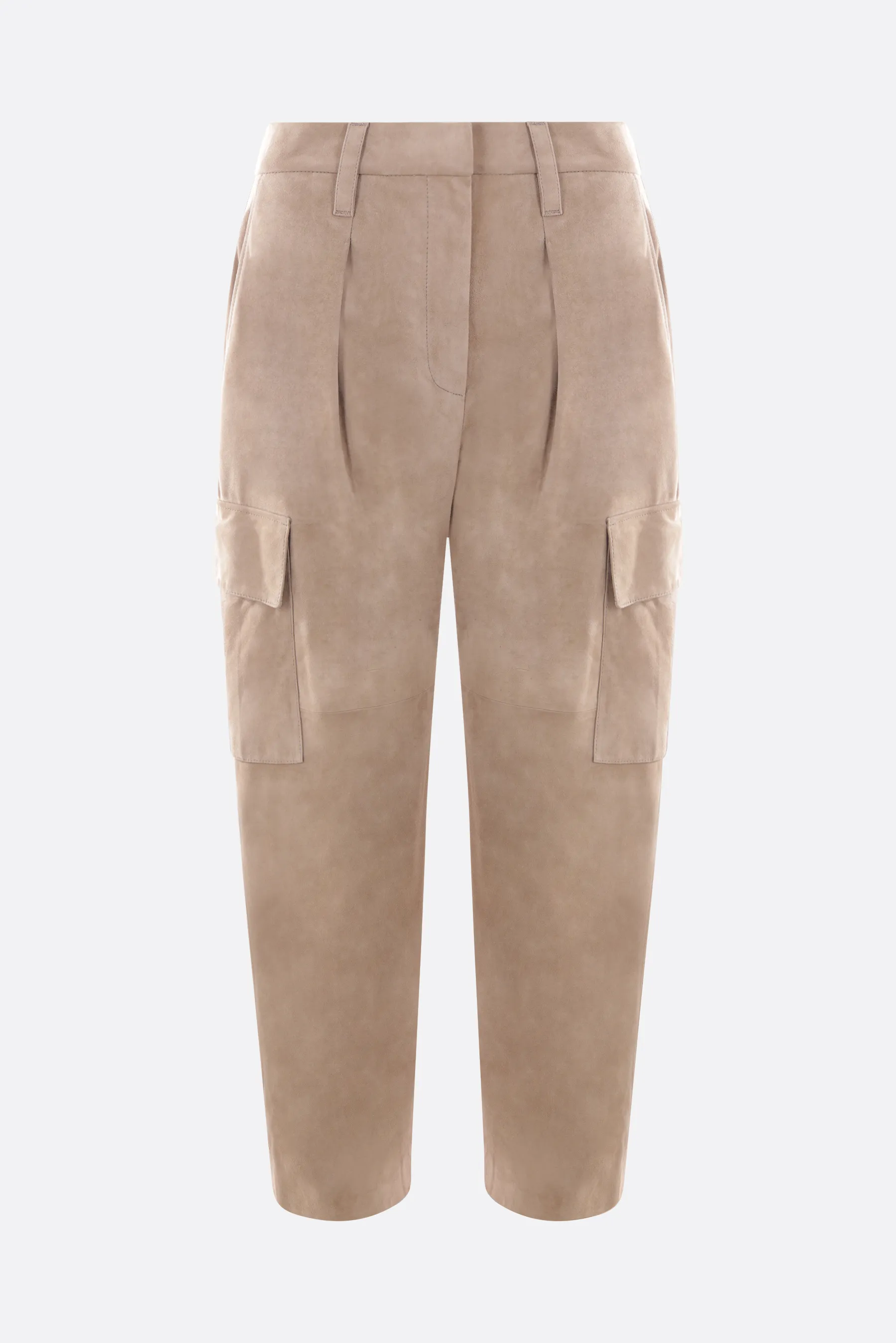 BRUNELLO CUCINELLI pantalone baggy-fit in suede