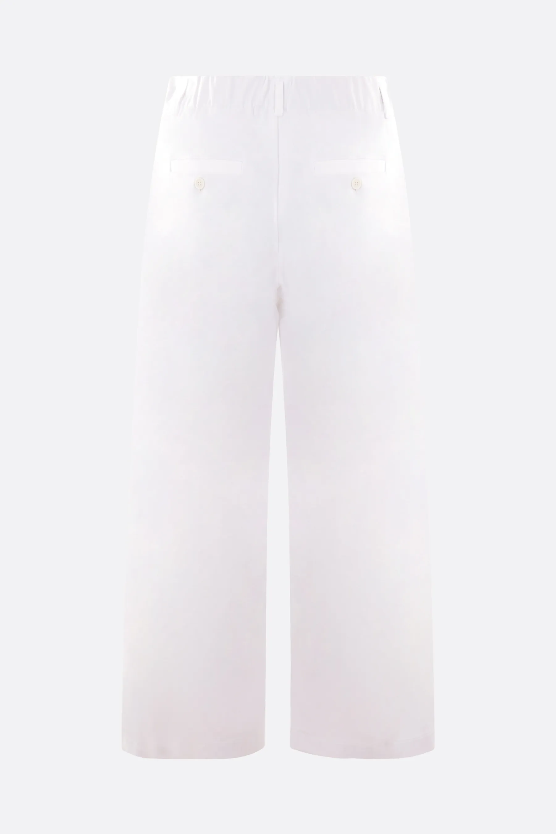 BRUNELLO CUCINELLI pantalone cropped a gamba larga in jersey stretch