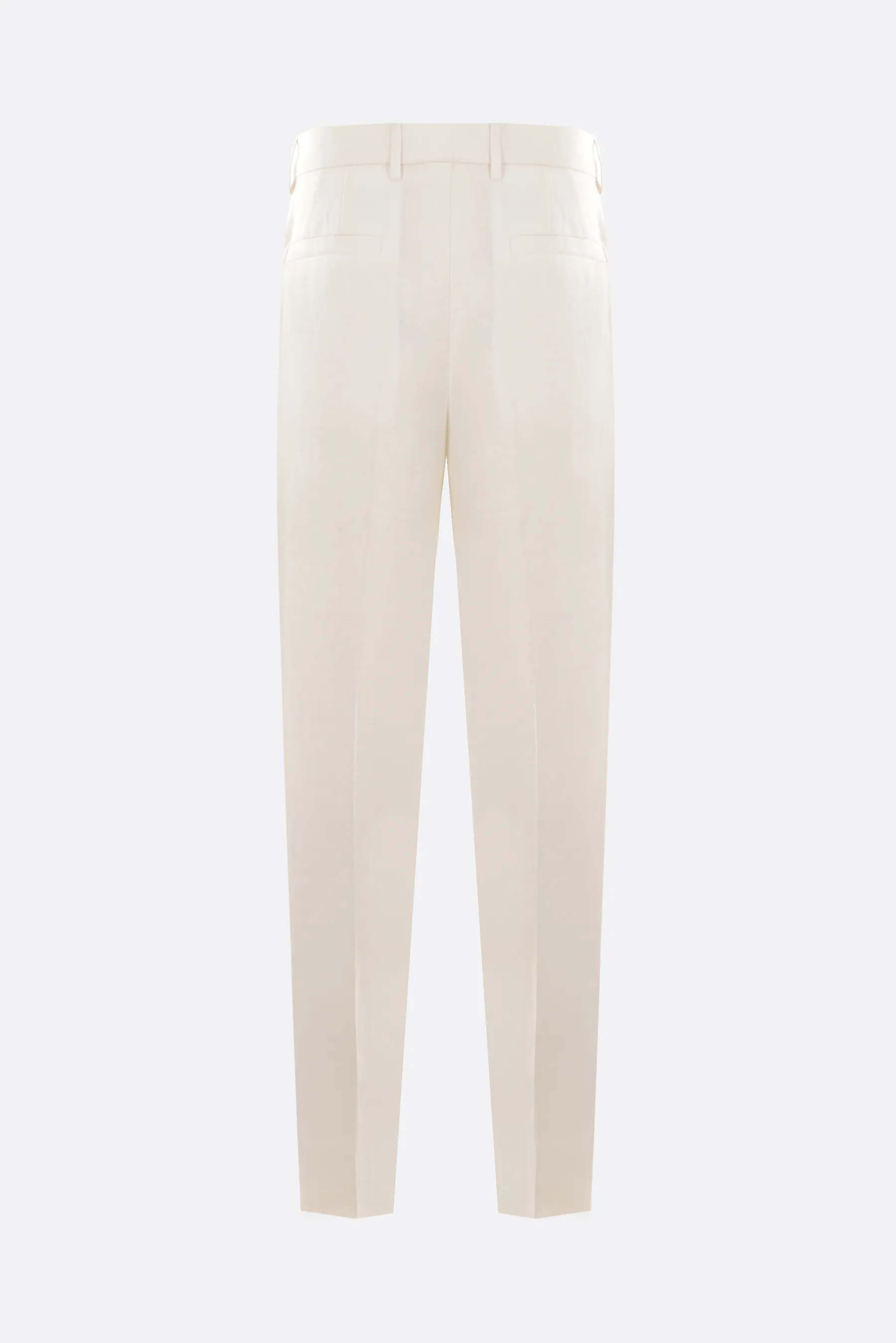 BRUNELLO CUCINELLI pantalone easy-fit in lino, lana e seta