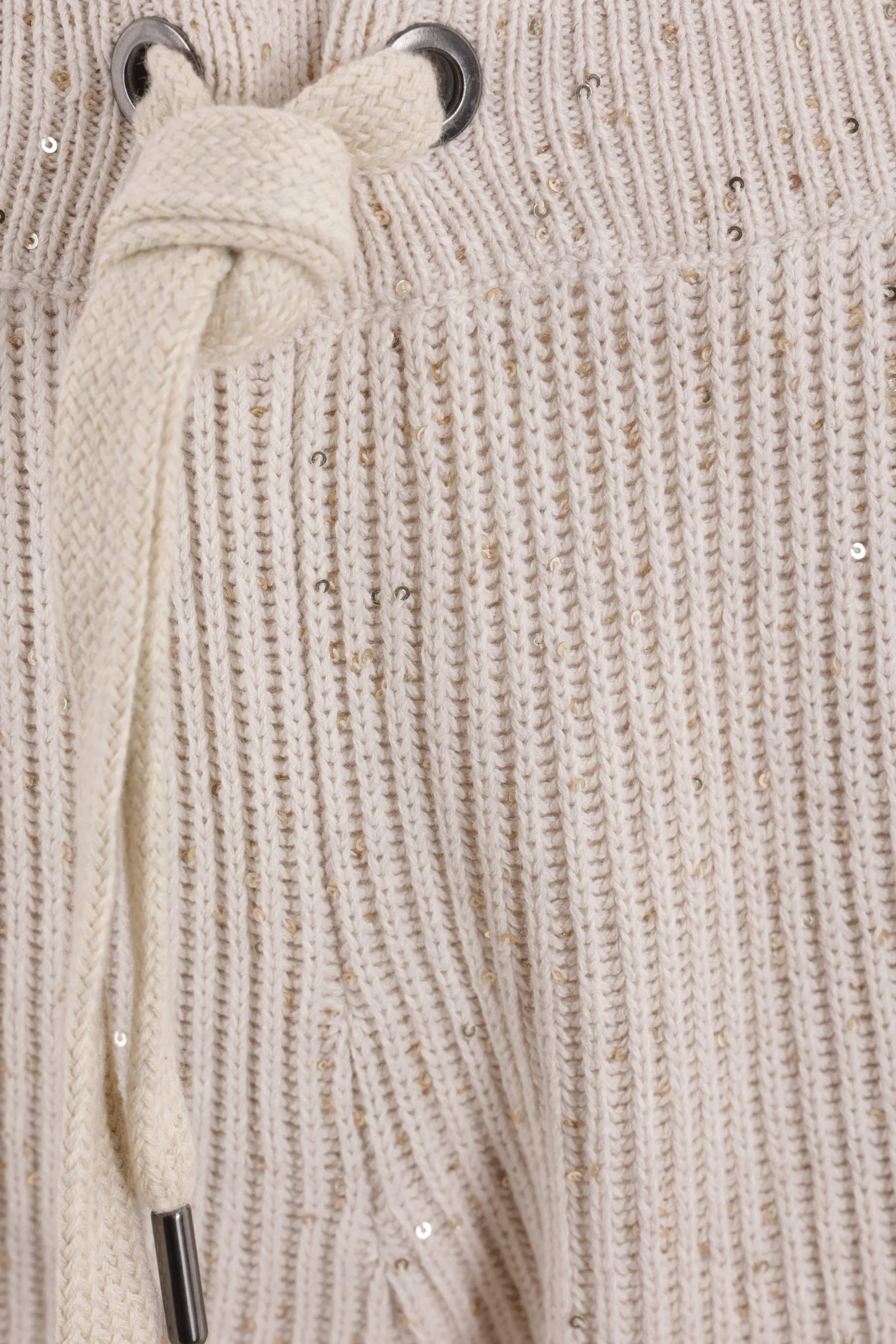 BRUNELLO CUCINELLI pantalone in maglia con paillettes