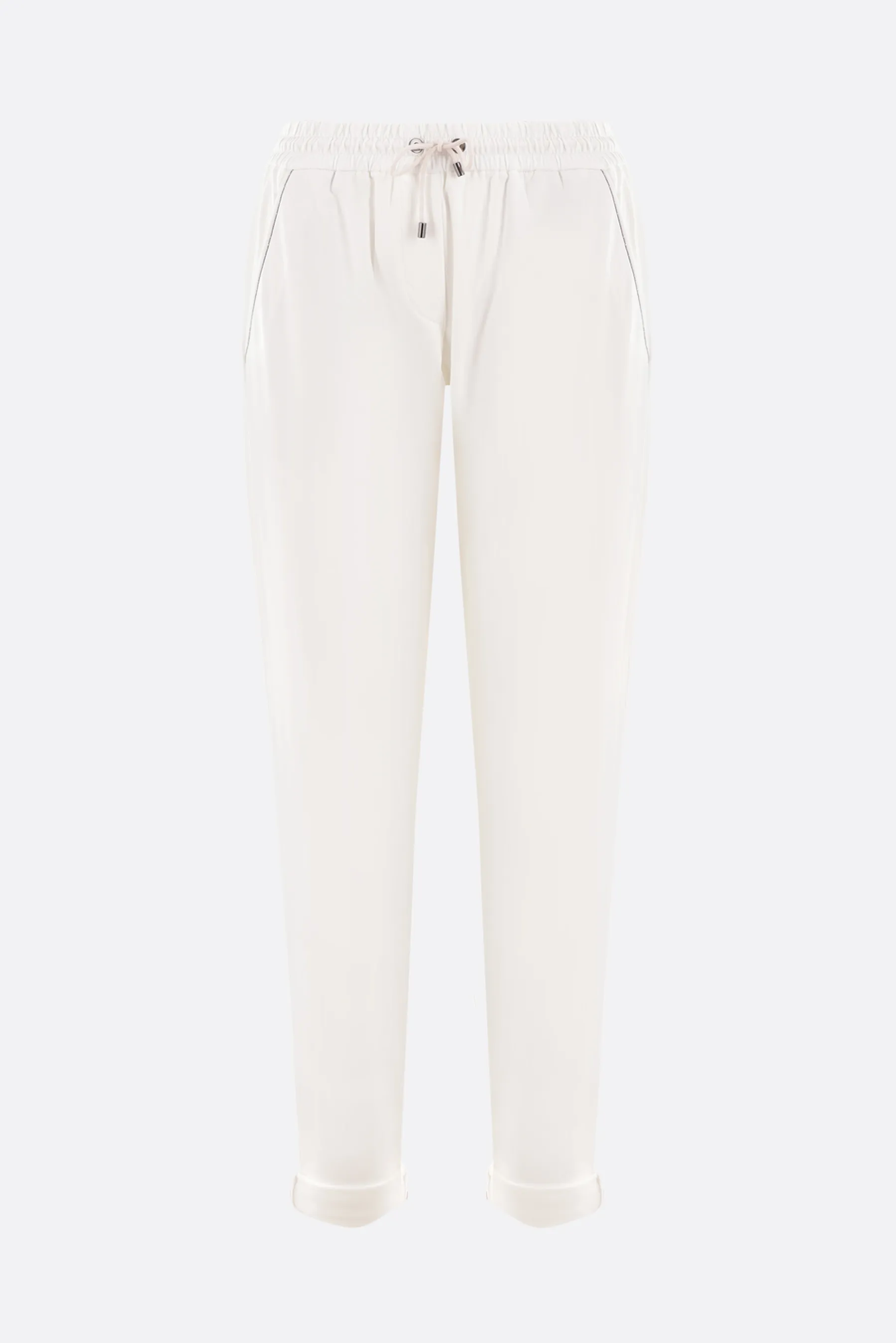 BRUNELLO CUCINELLI pantalone jogging in jersey con dettaglio Shiny Stitch