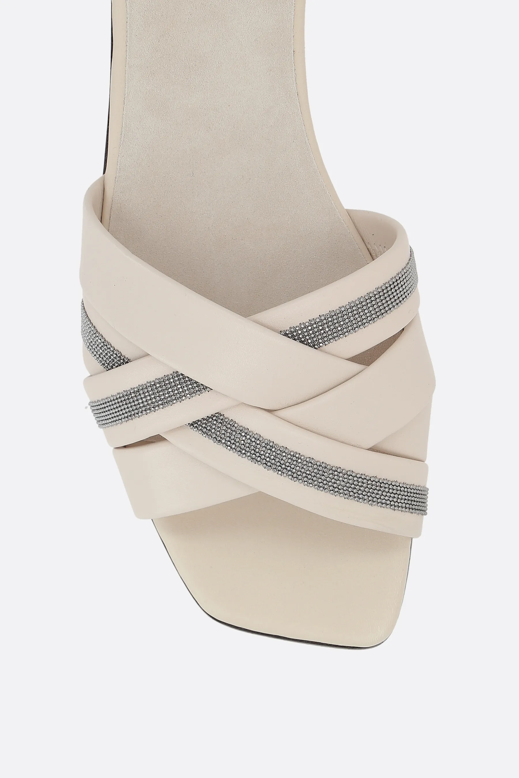 BRUNELLO CUCINELLI sandalo slide in nappa con dettaglio monile