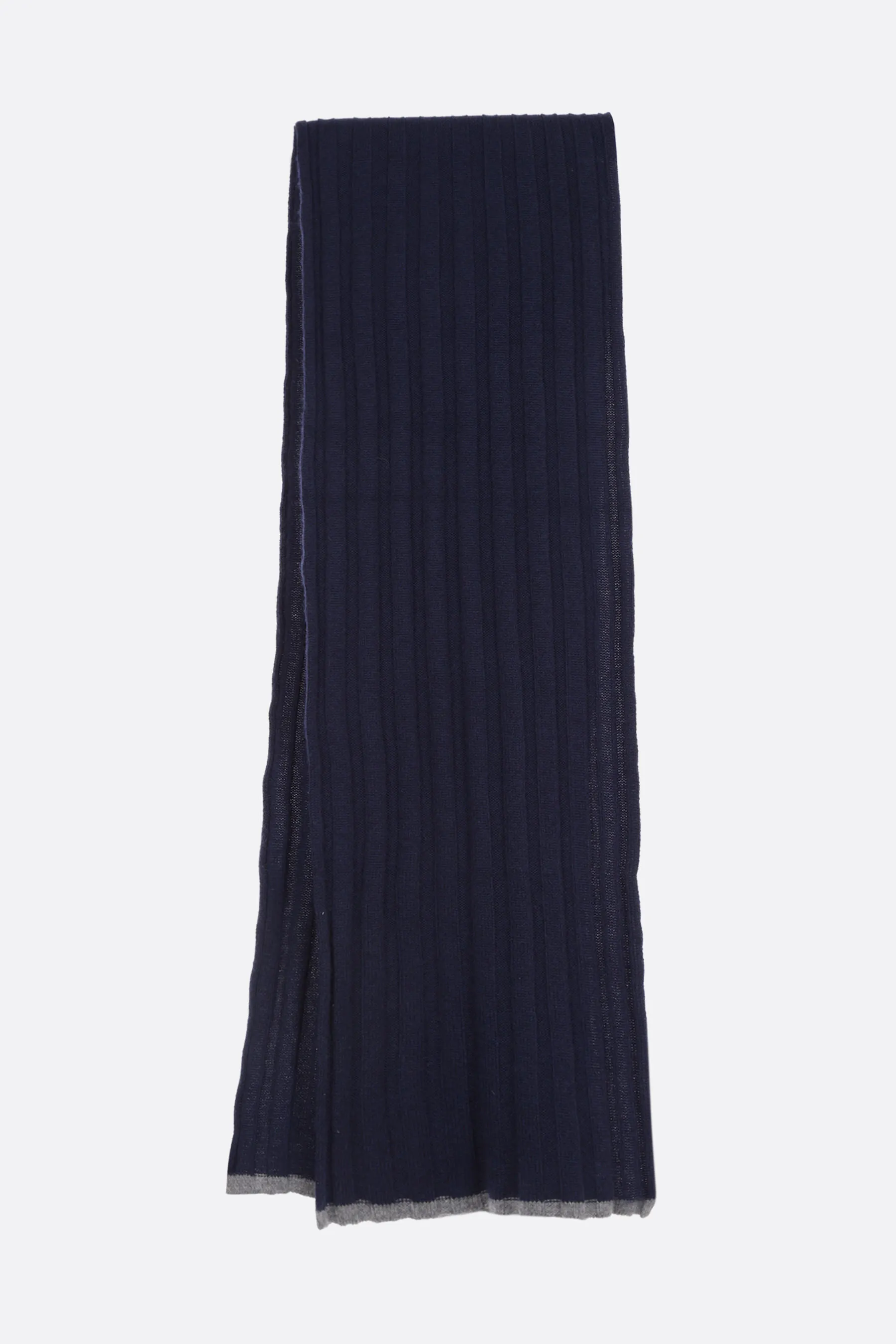 BRUNELLO CUCINELLI sciarpa in cashmere a coste