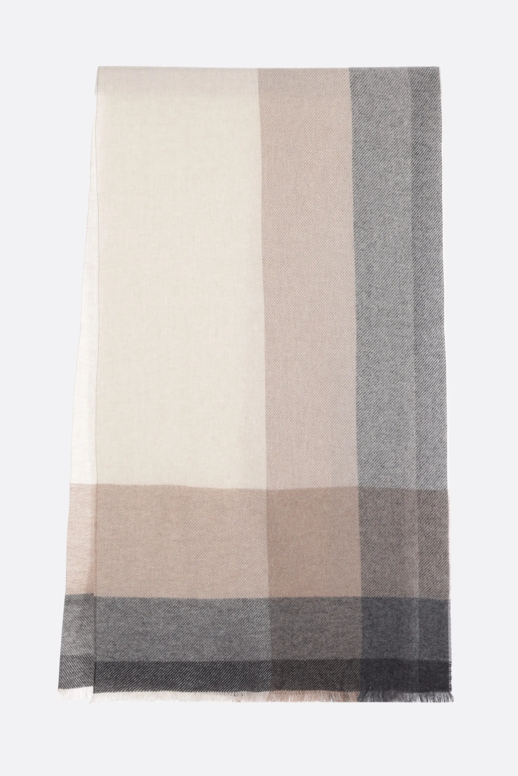 BRUNELLO CUCINELLI sciarpa in lana e cashmere a quadri
