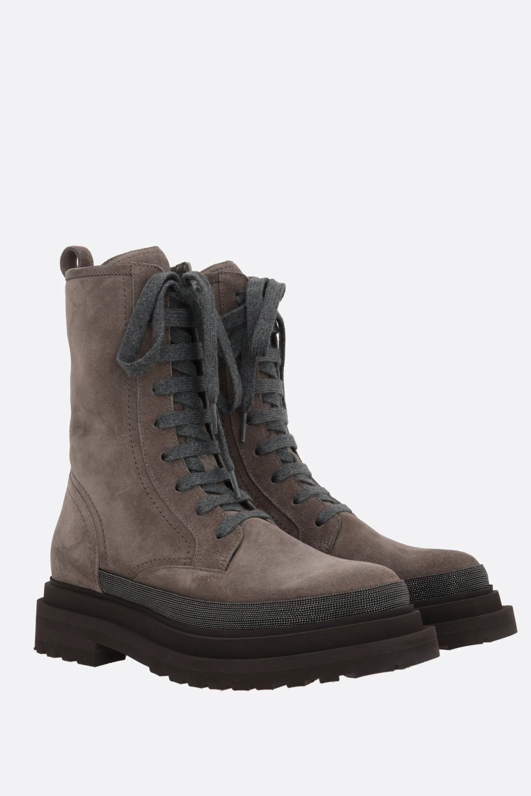  BRUNELLO CUCINELLI stivaletto in suede con Precious Contour 