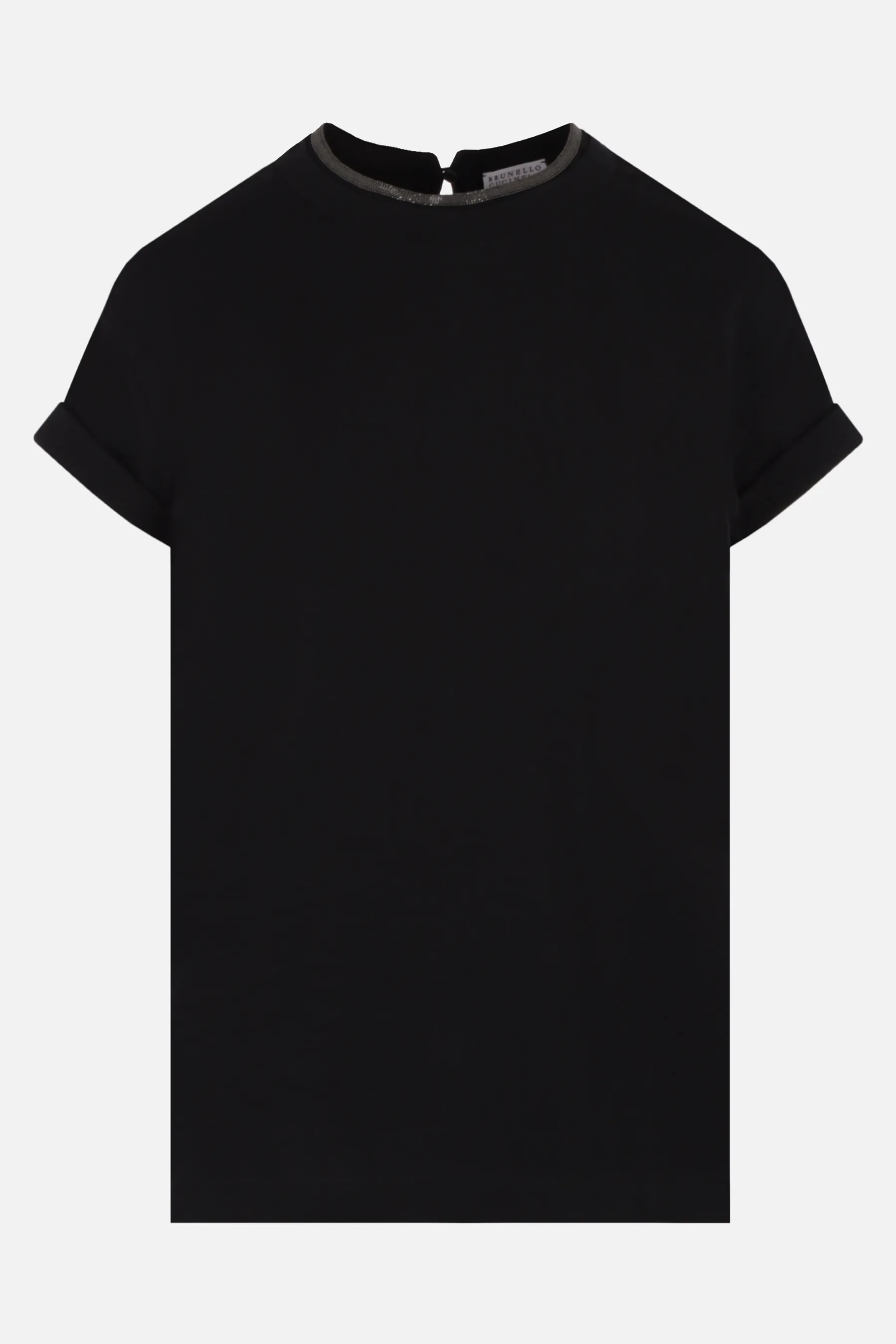 BRUNELLO CUCINELLI t-shirt in cotone con dettaglio monile