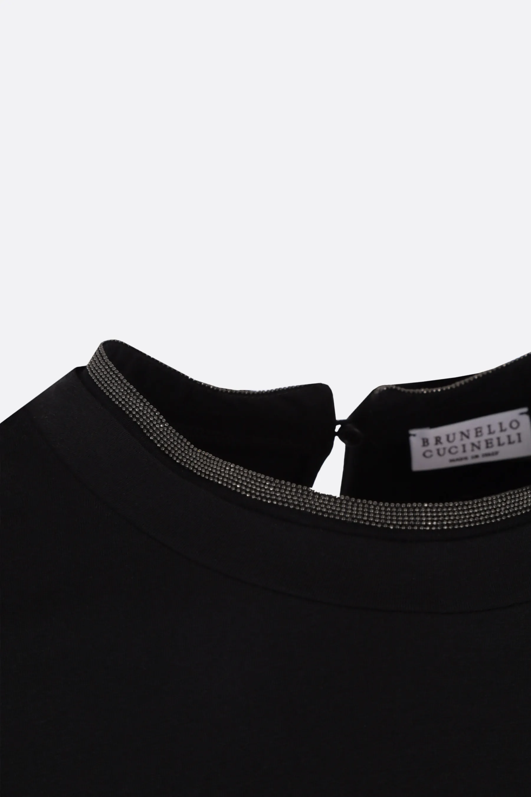 BRUNELLO CUCINELLI t-shirt in cotone con dettaglio monile