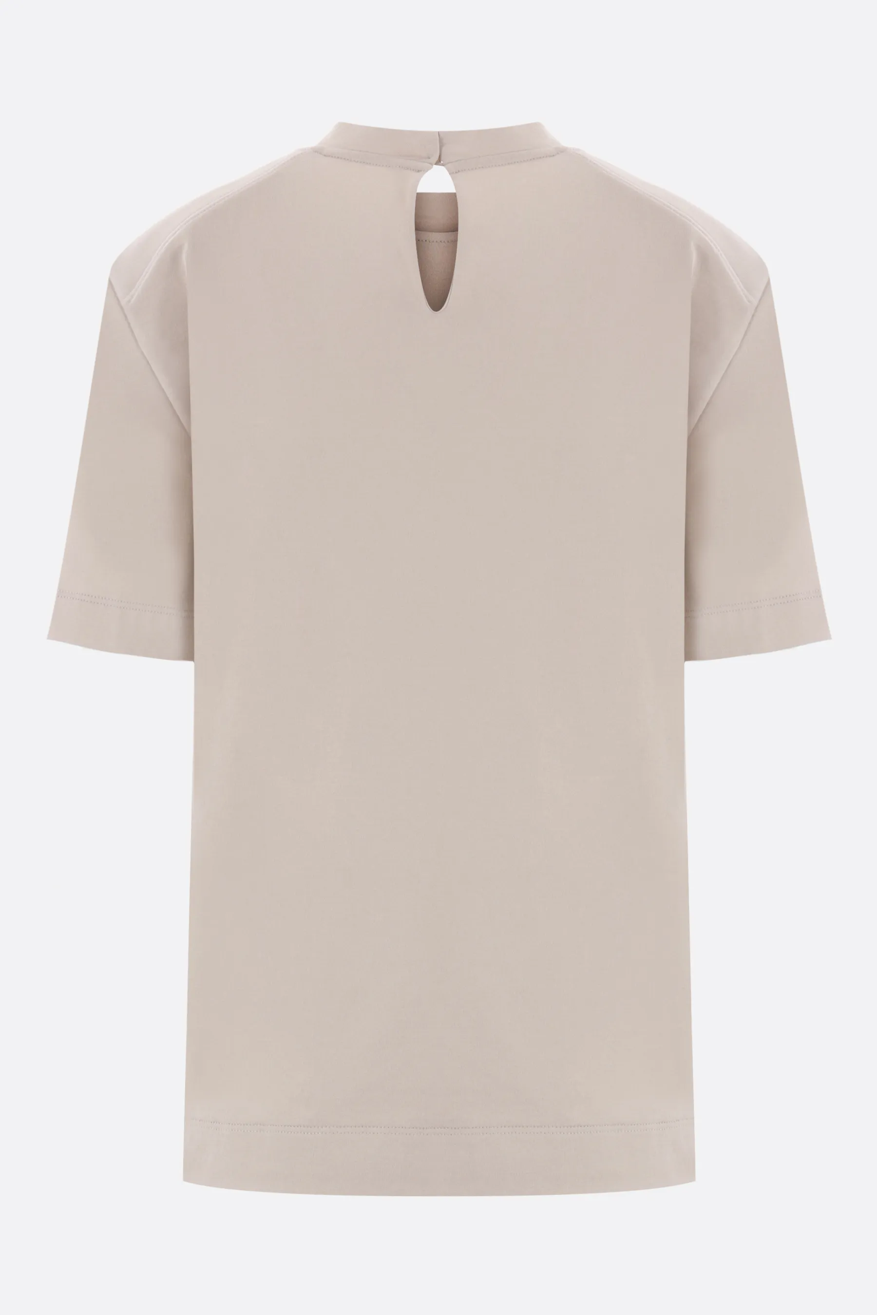 BRUNELLO CUCINELLI t-shirt in cotone con monile