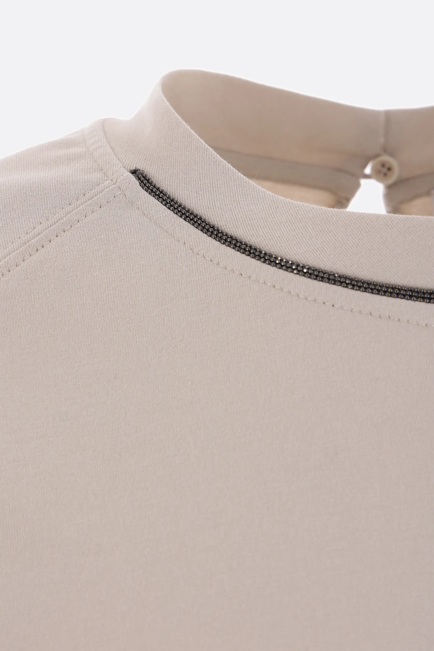 BRUNELLO CUCINELLI t-shirt in cotone con monile
