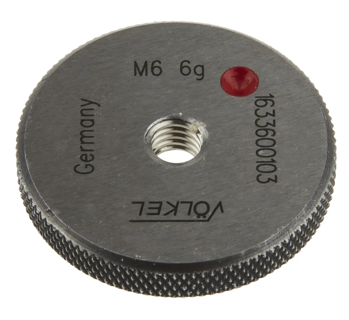 Calibro ad anello Misuratore di filettatura ad anello Volkel, M6 x 1