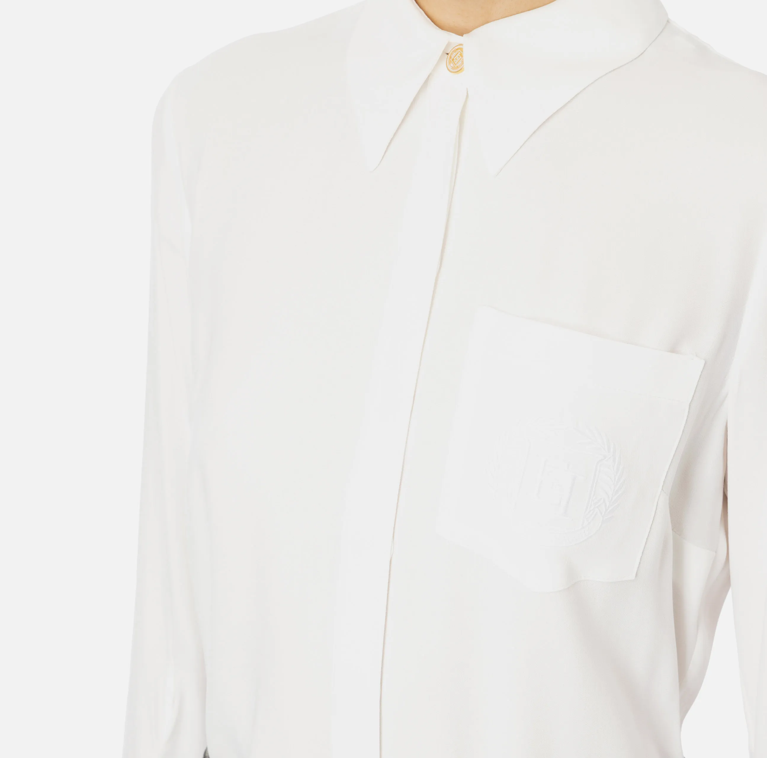 Camicia da donna di colore avorio